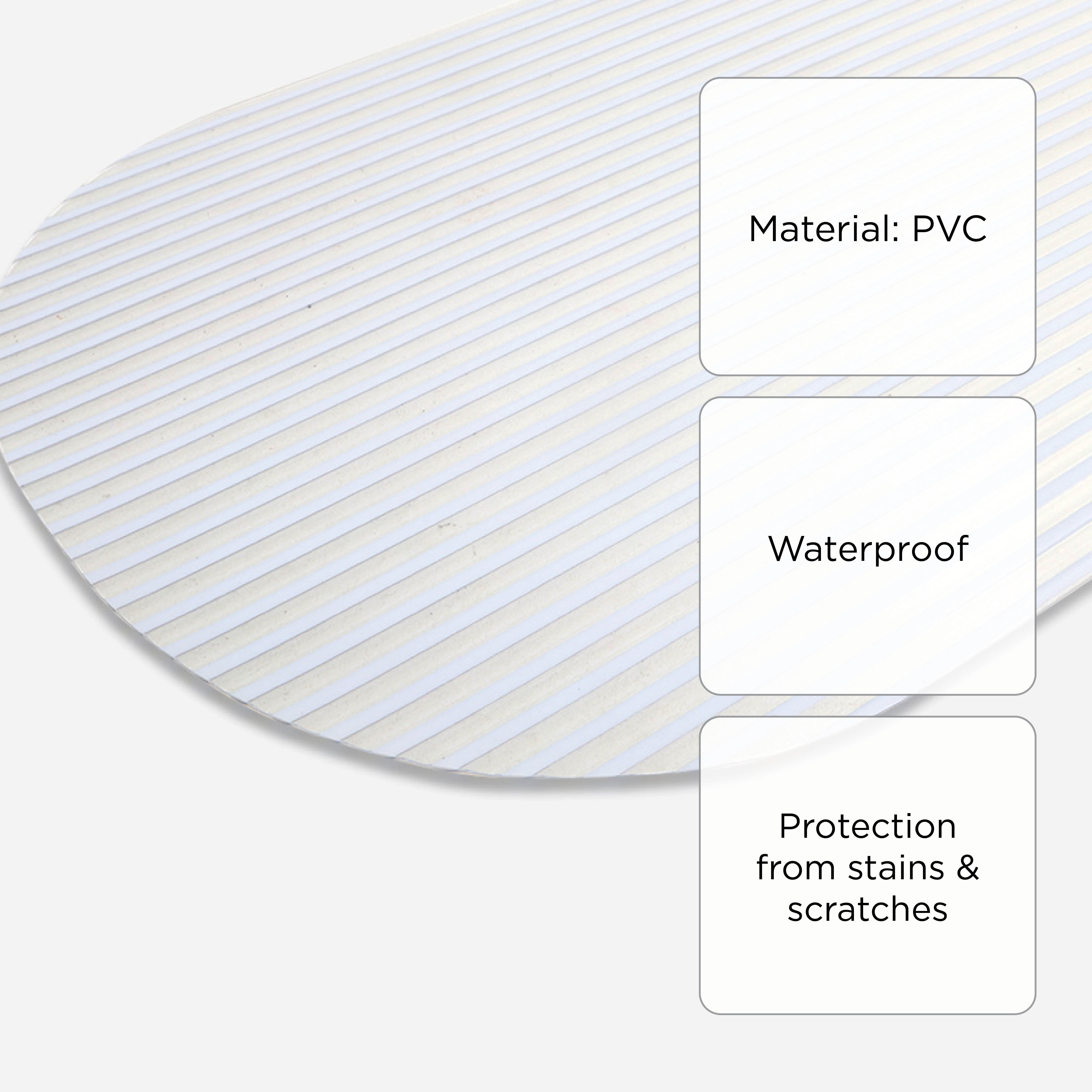 Hosh Oval Placemat (Transparent White) - 12x18in