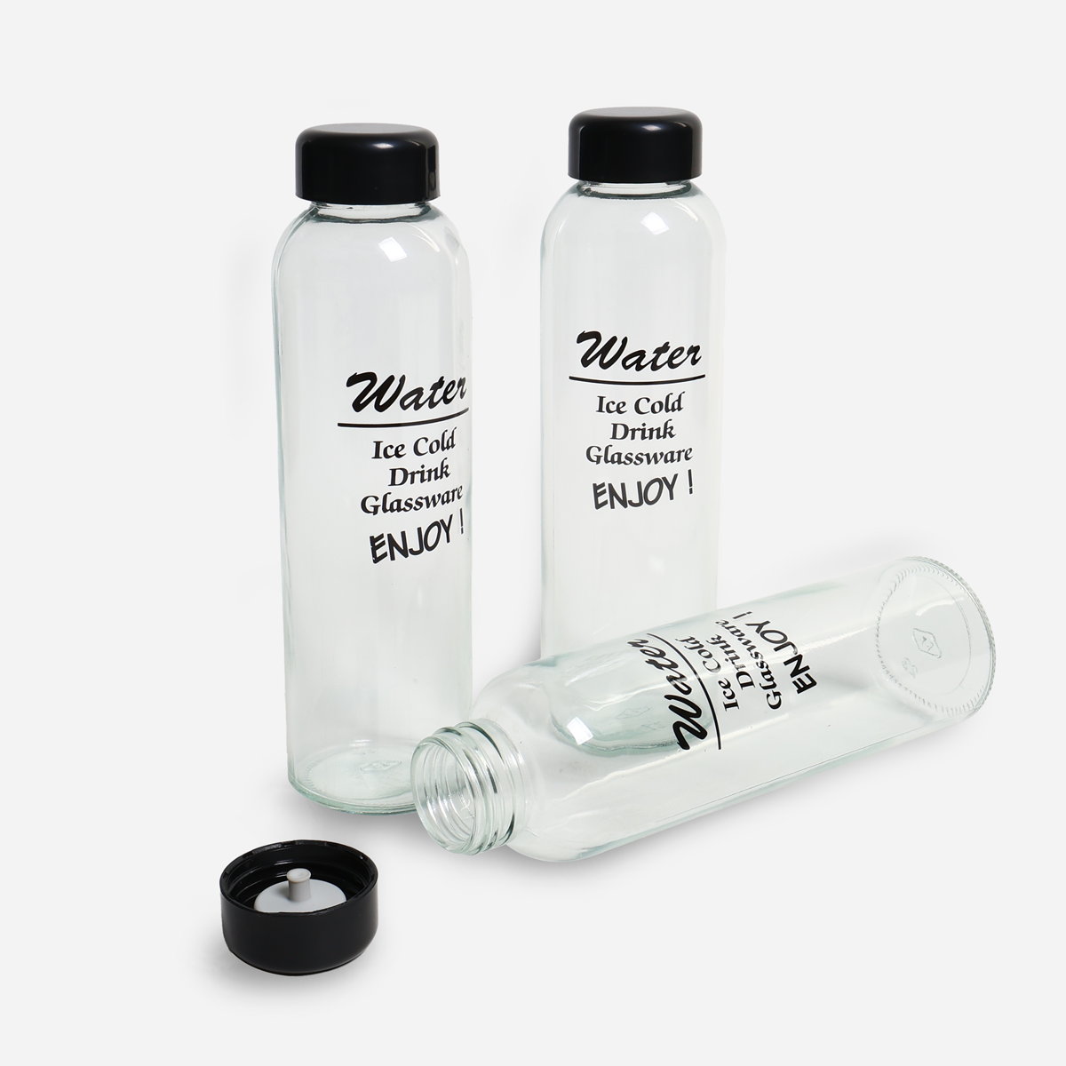 Masflex Set of 3 Glass Bottle - 450ml