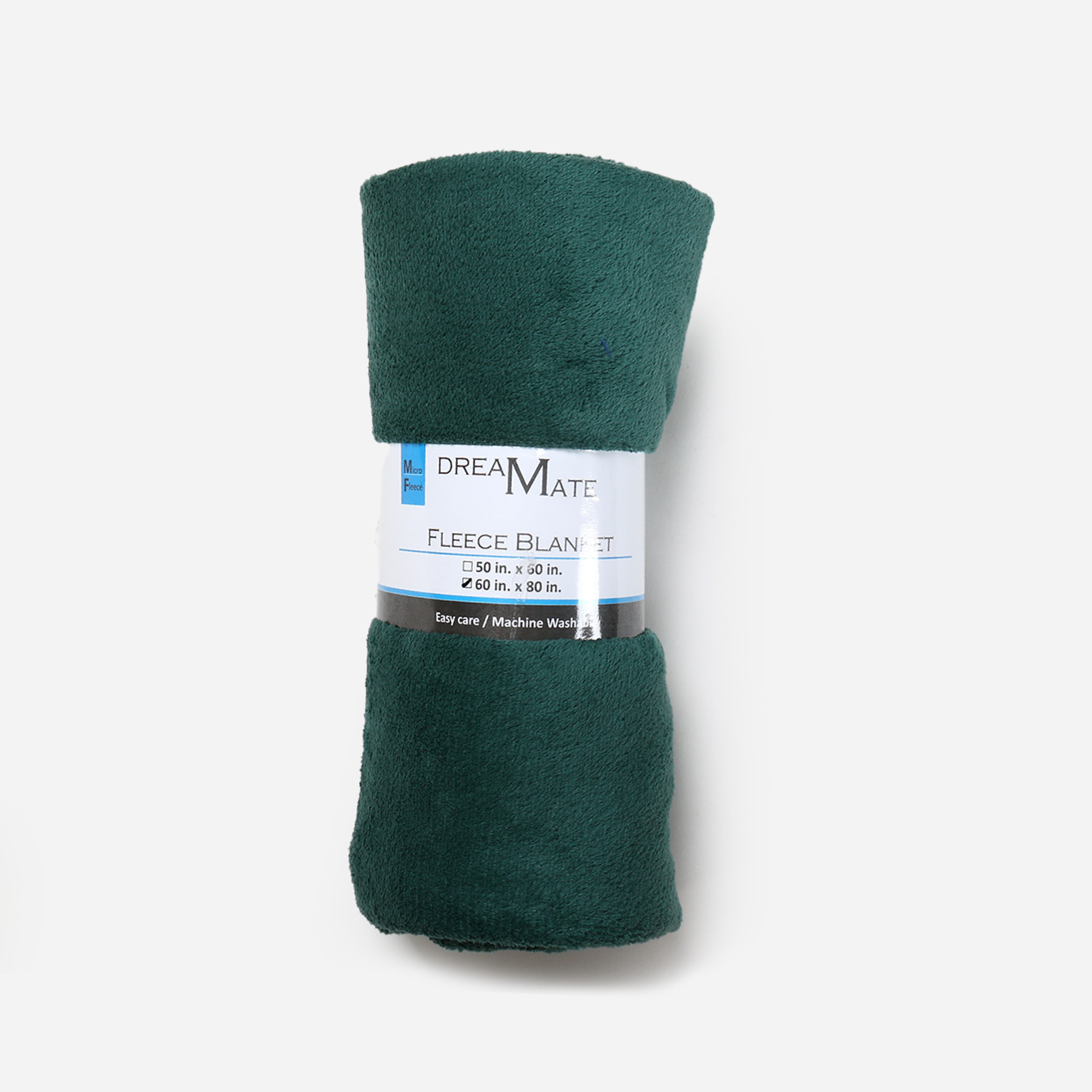 Dream Mate Micro Coral Fleece Blanket (Emerald Green) - 60x80in