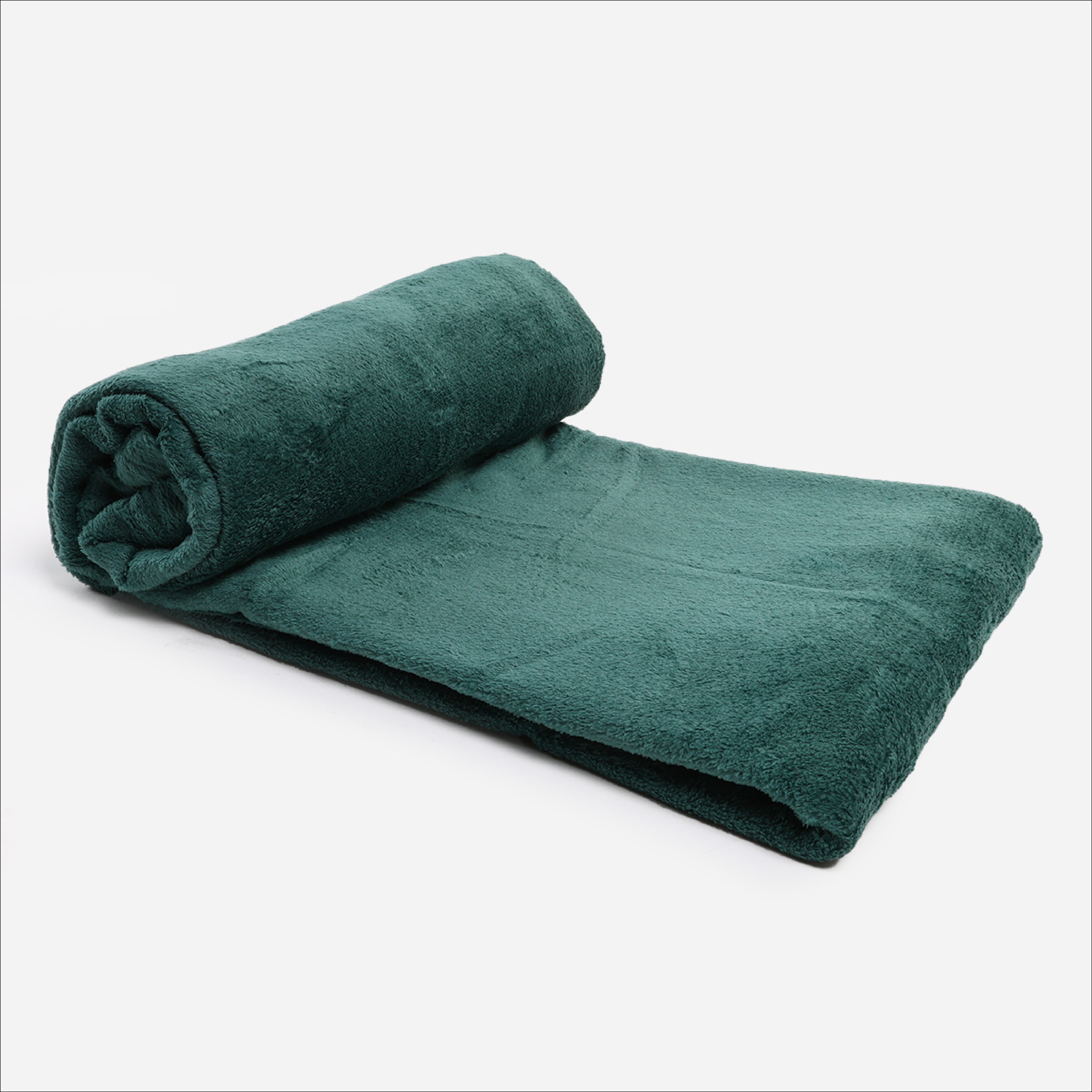 Dream Mate Micro Coral Fleece Blanket (Emerald Green) - 60x80in