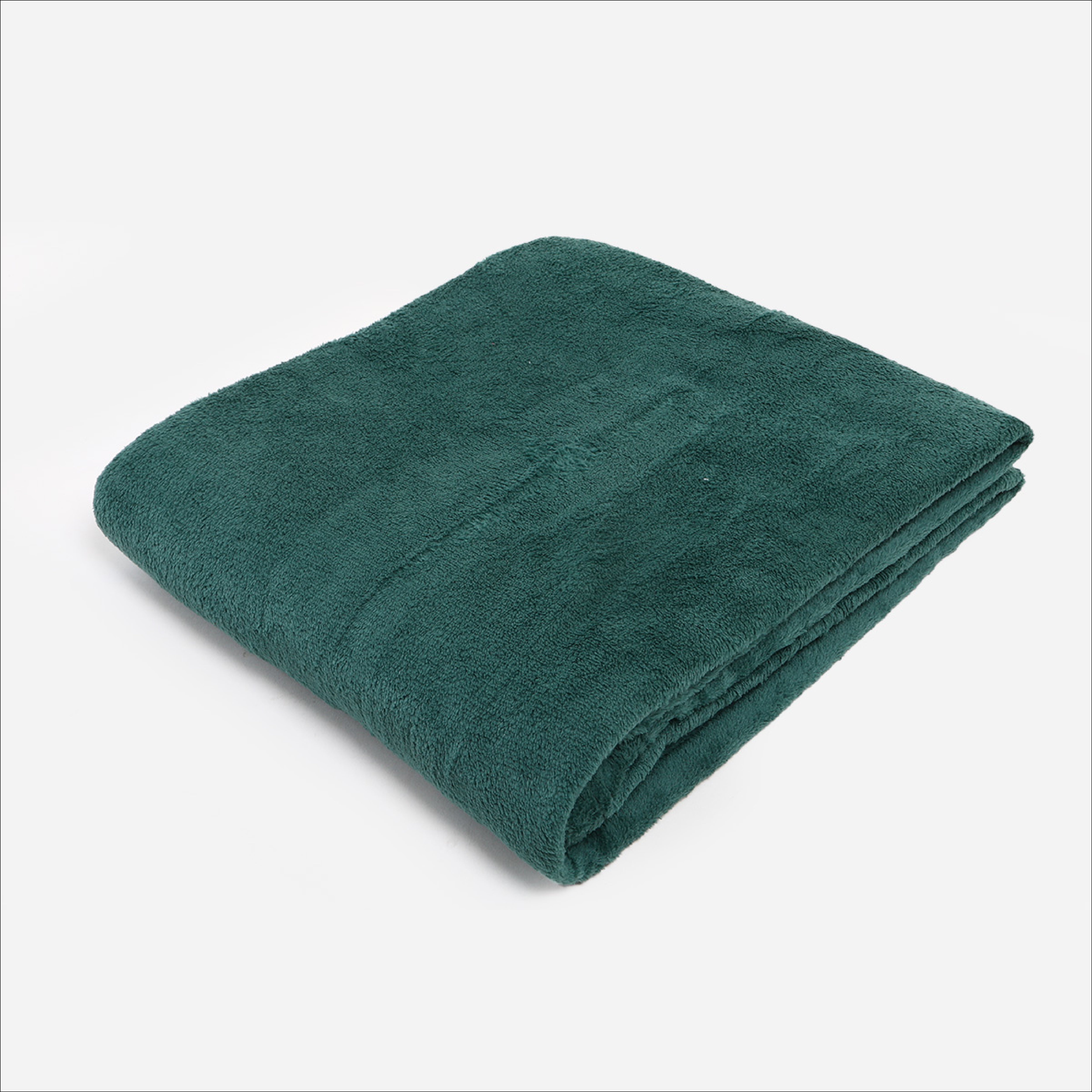 Dream Mate Micro Coral Fleece Blanket (Emerald Green) - 60x80in