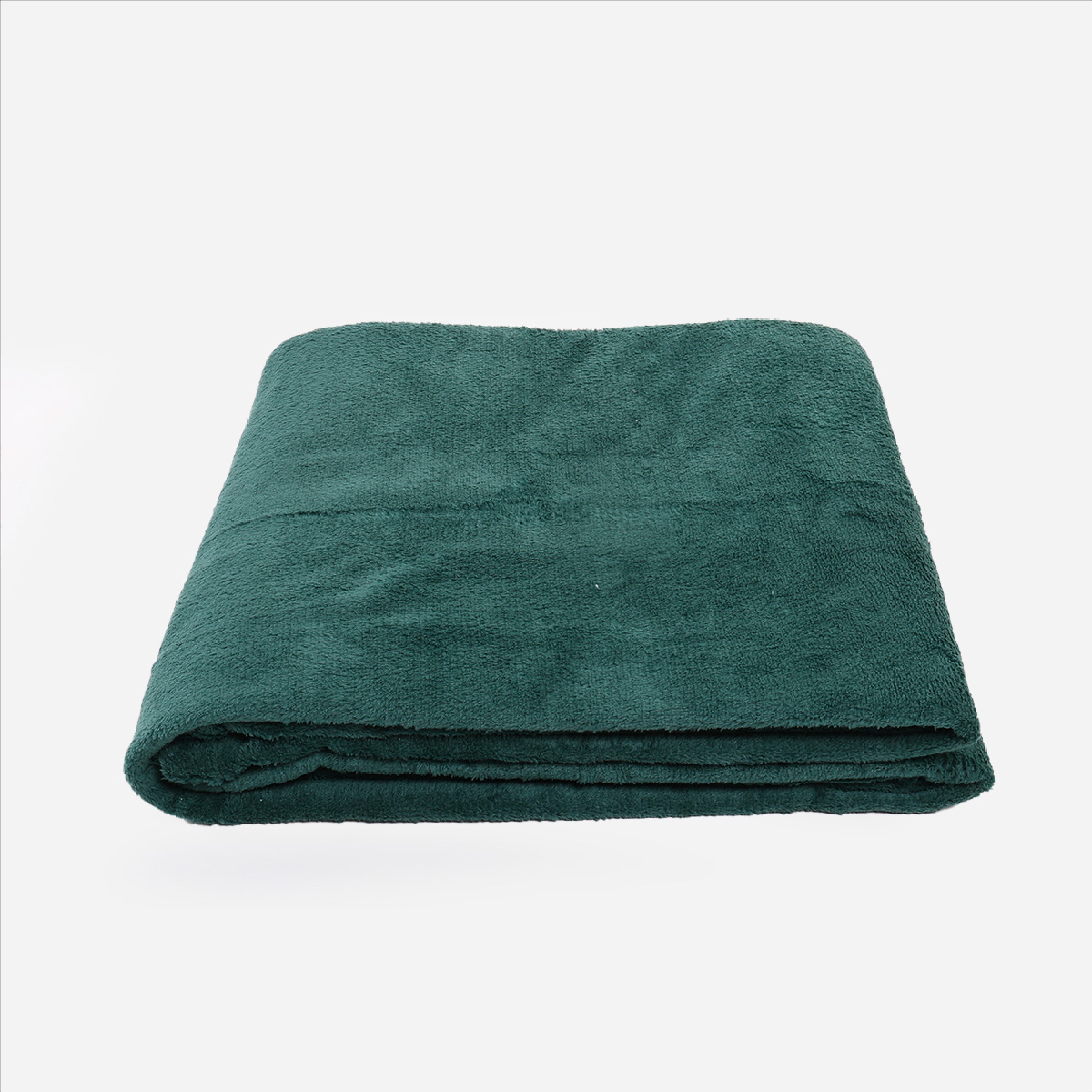 Dream Mate Micro Coral Fleece Blanket (Emerald Green) - 60x80in