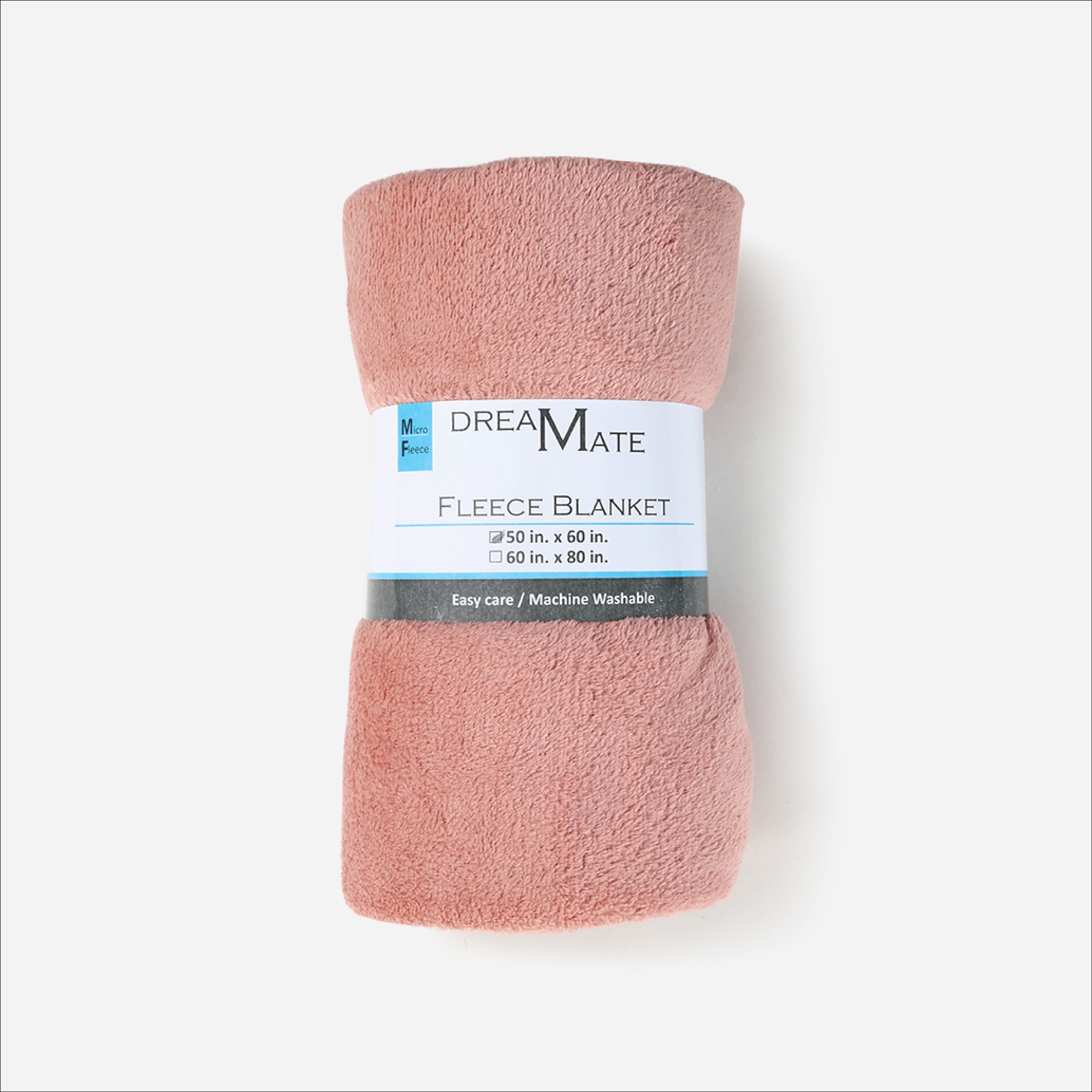 Dream Mate Micro Coral Fleece Blanket (Coral) - 50x60in
