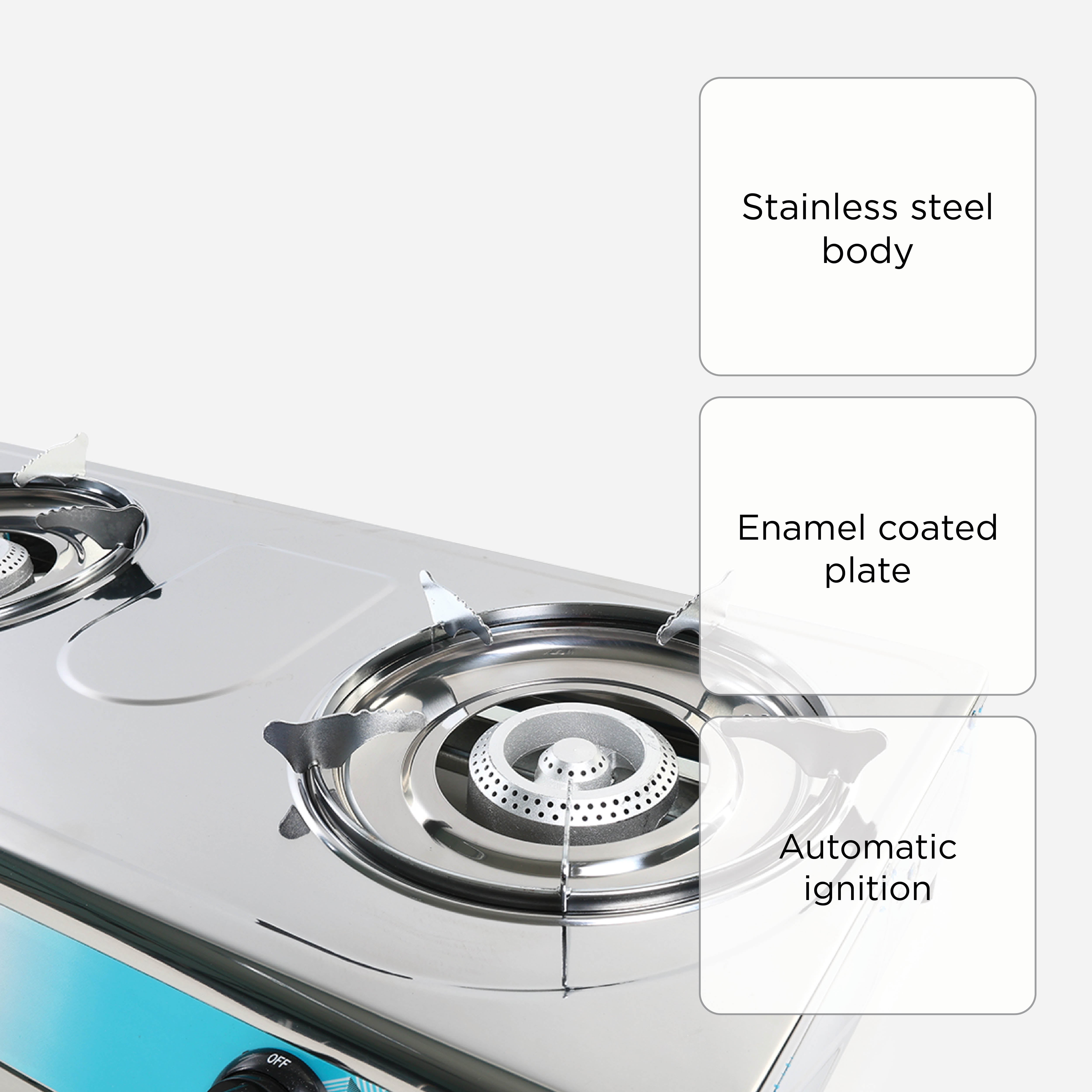 Dowell Double Burner Gas Stove XM T80 SDB-20 - Stainless