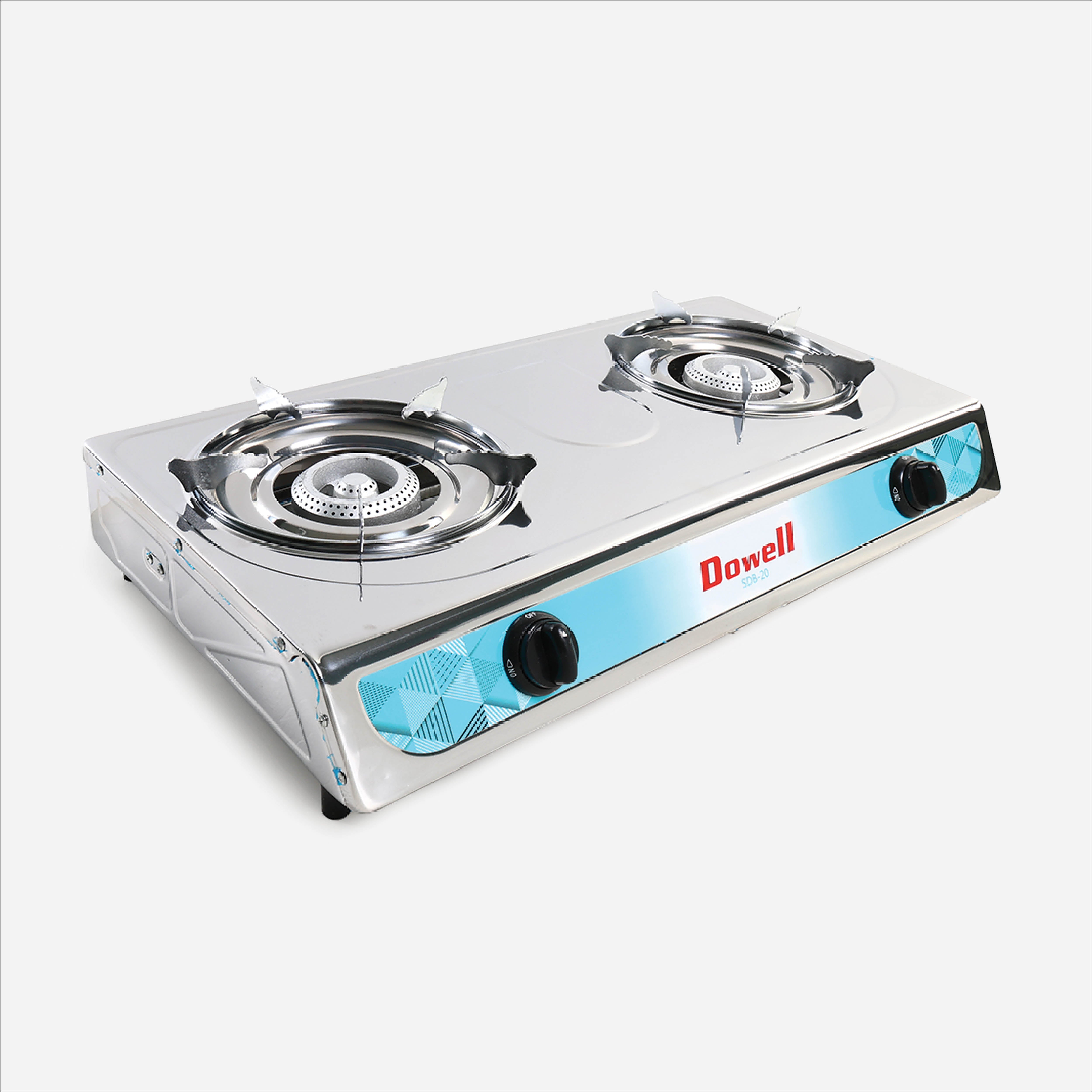 Dowell Double Burner Gas Stove XM T80 SDB-20 - Stainless
