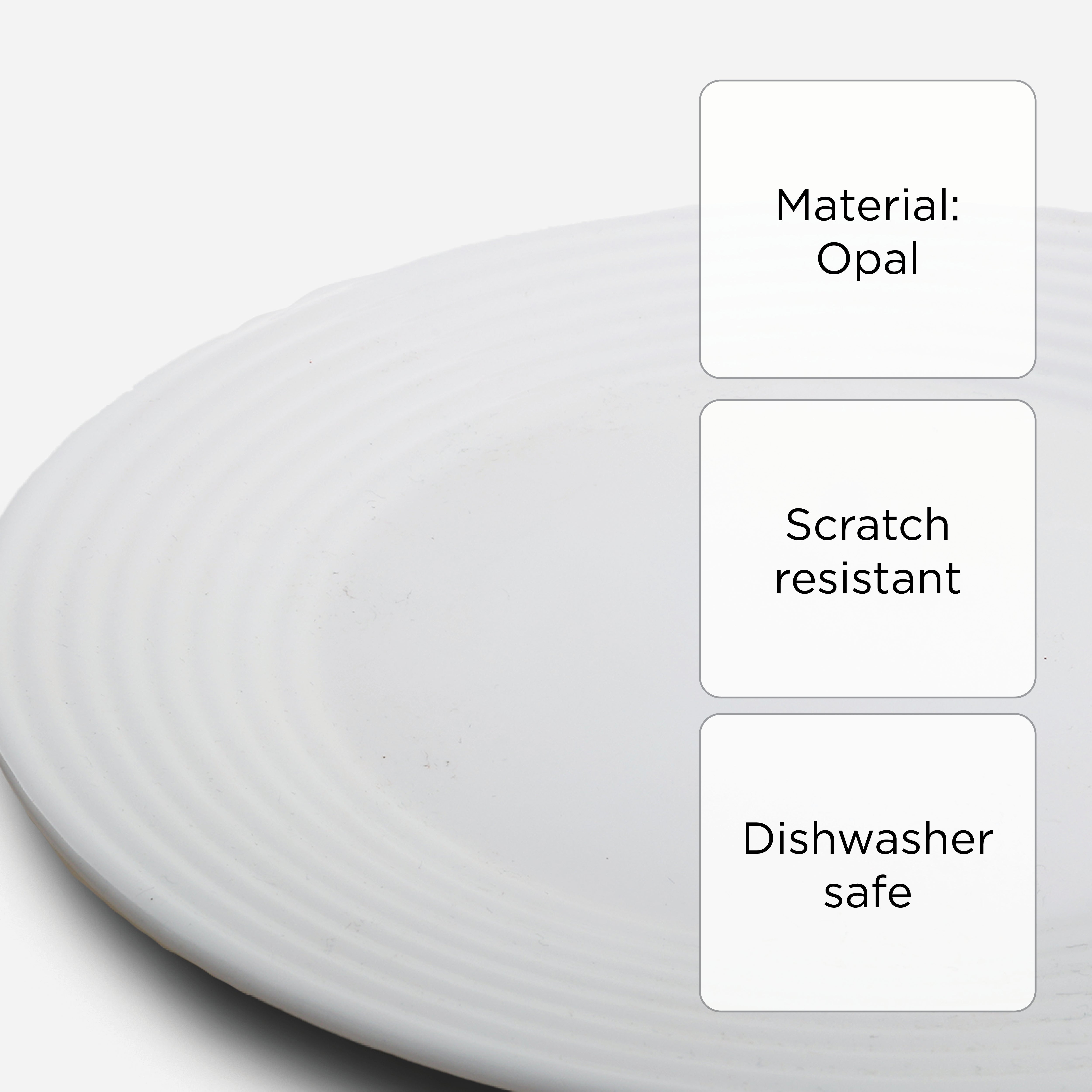 Bellagio Round Dinner Plate (White) - 10.2in