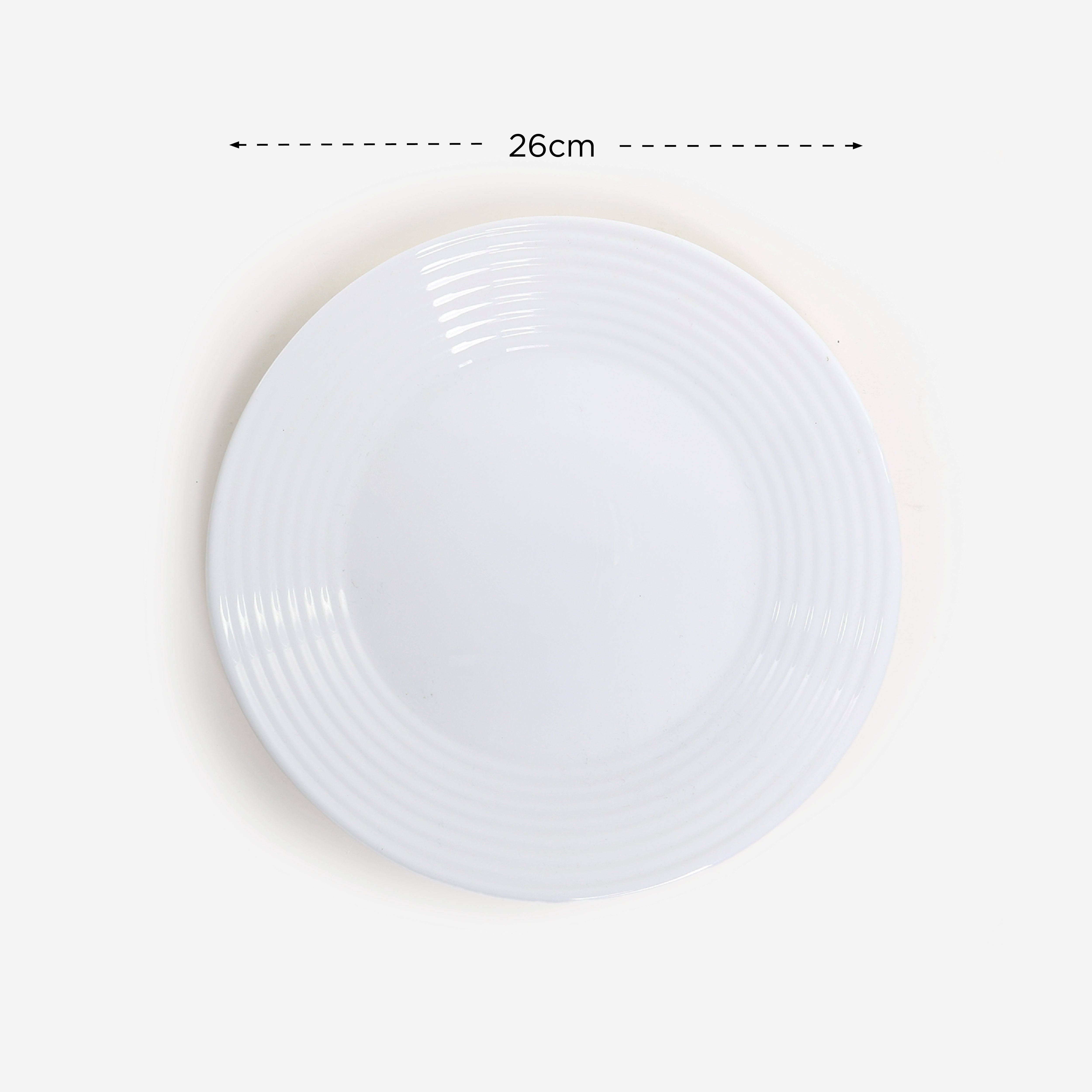 Bellagio Round Dinner Plate (White) - 10.2in