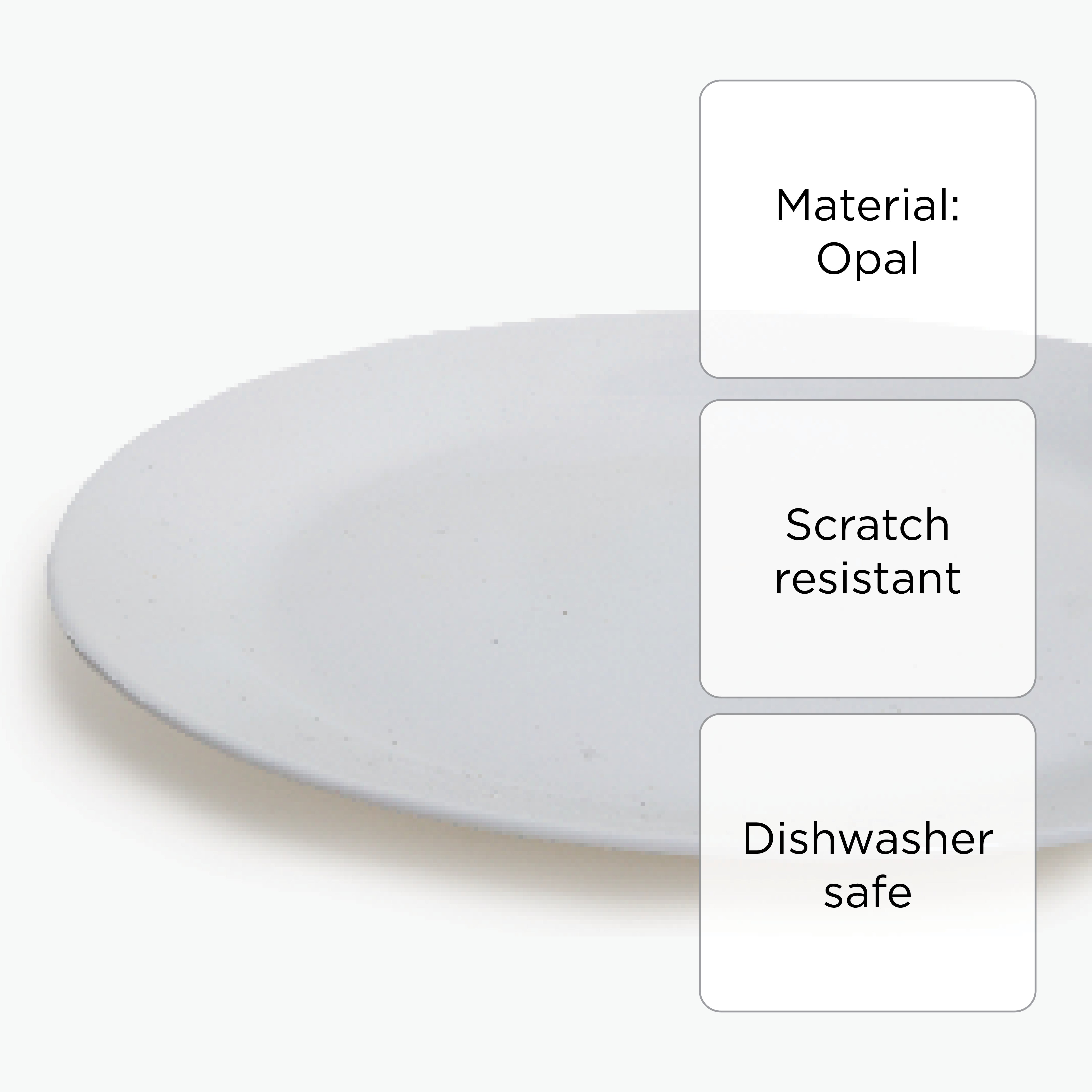Bellagio Round Dinner Plate P-102 (White) - 10.2in