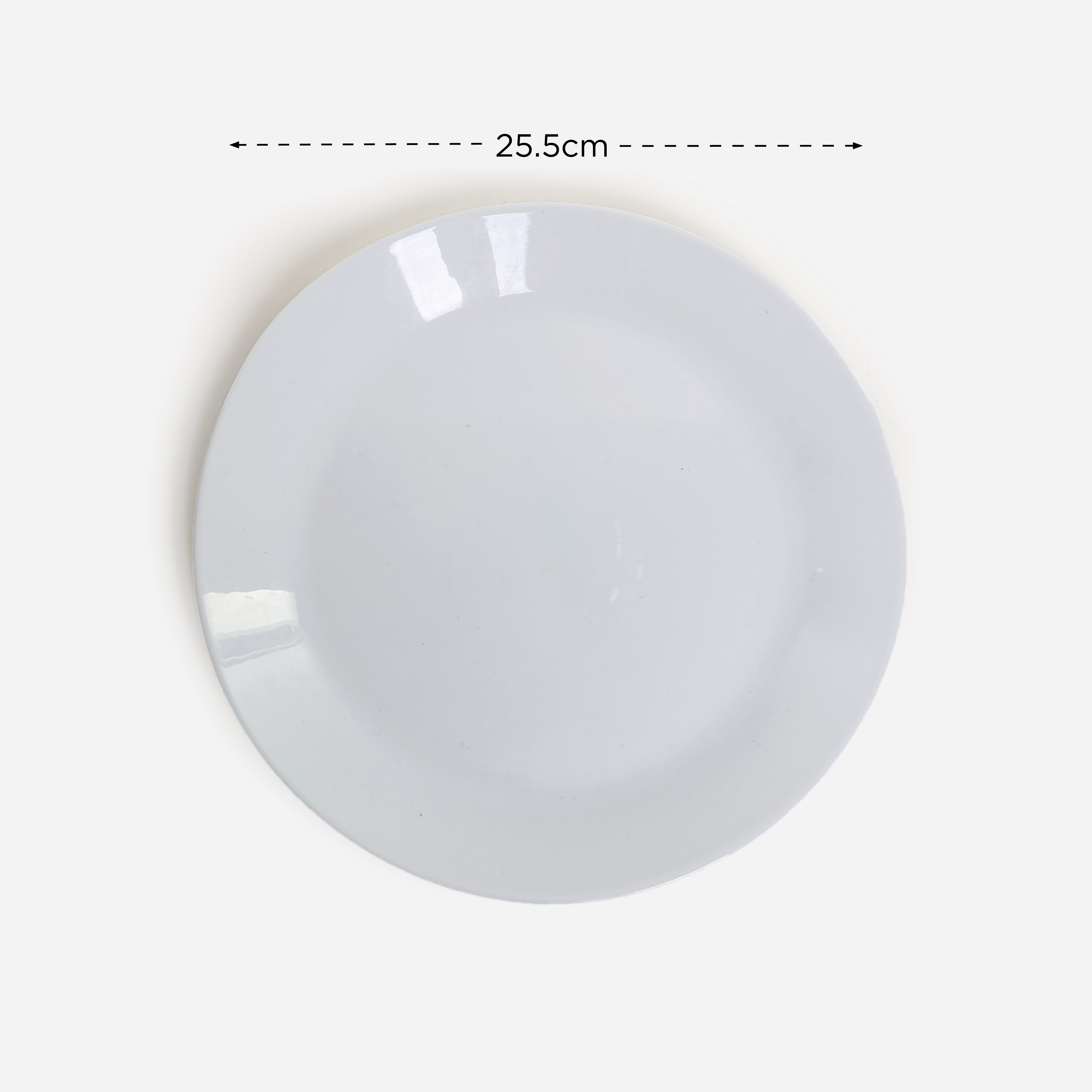 Bellagio Round Dinner Plate P-102 (White) - 10.2in