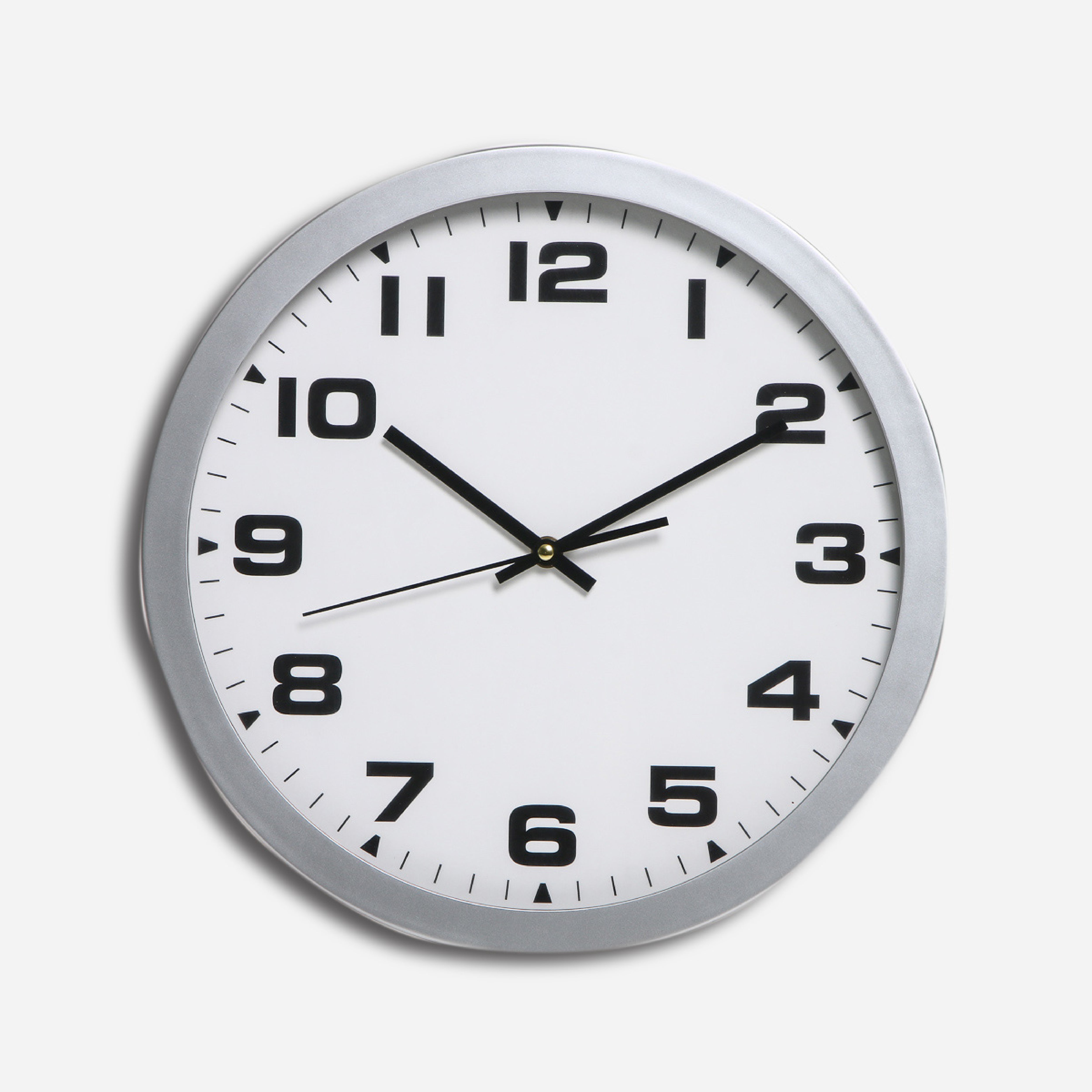 Hosh Round Wall Clock JH6303 (Silver) - 14in
