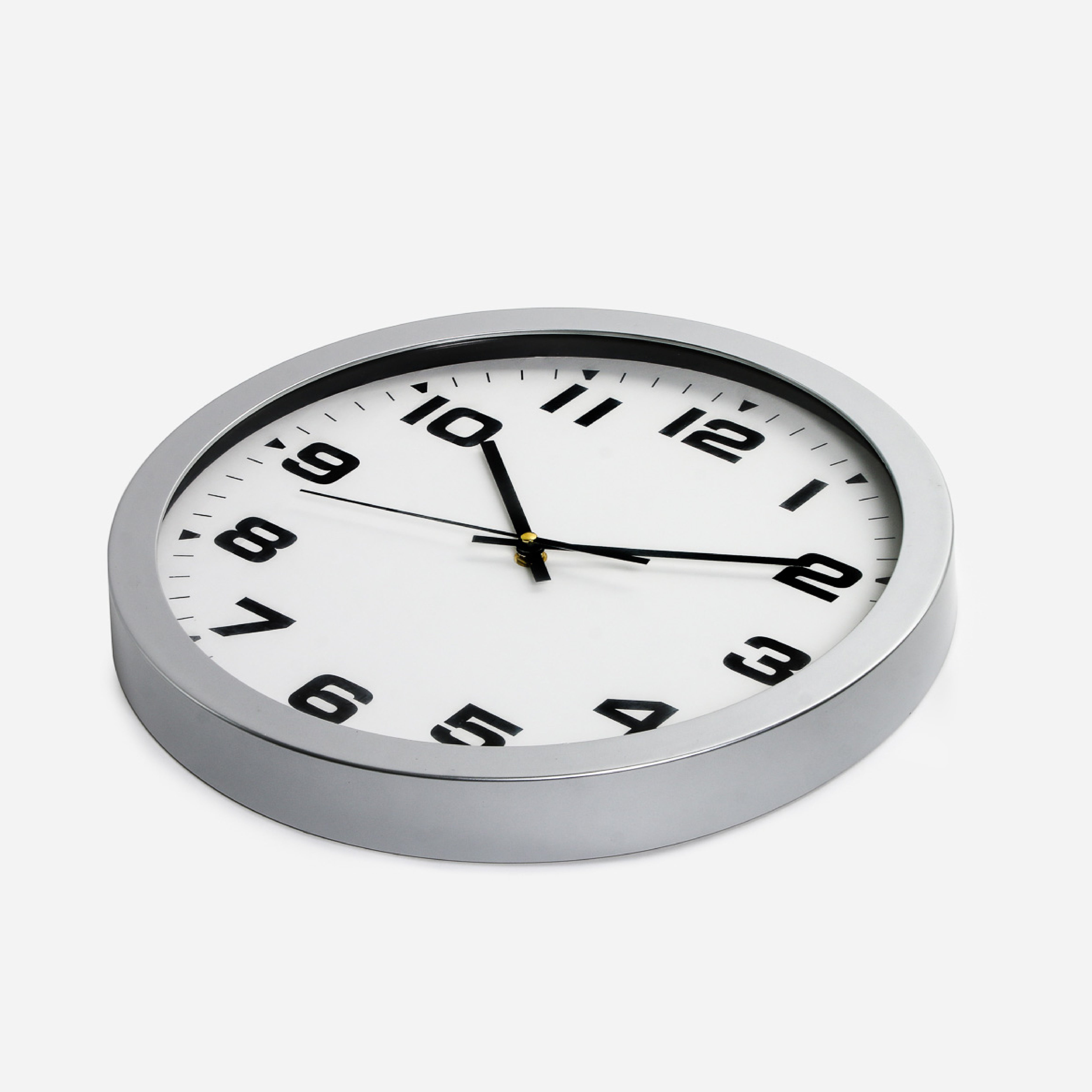 Hosh Round Wall Clock JH6303 (Silver) - 14in