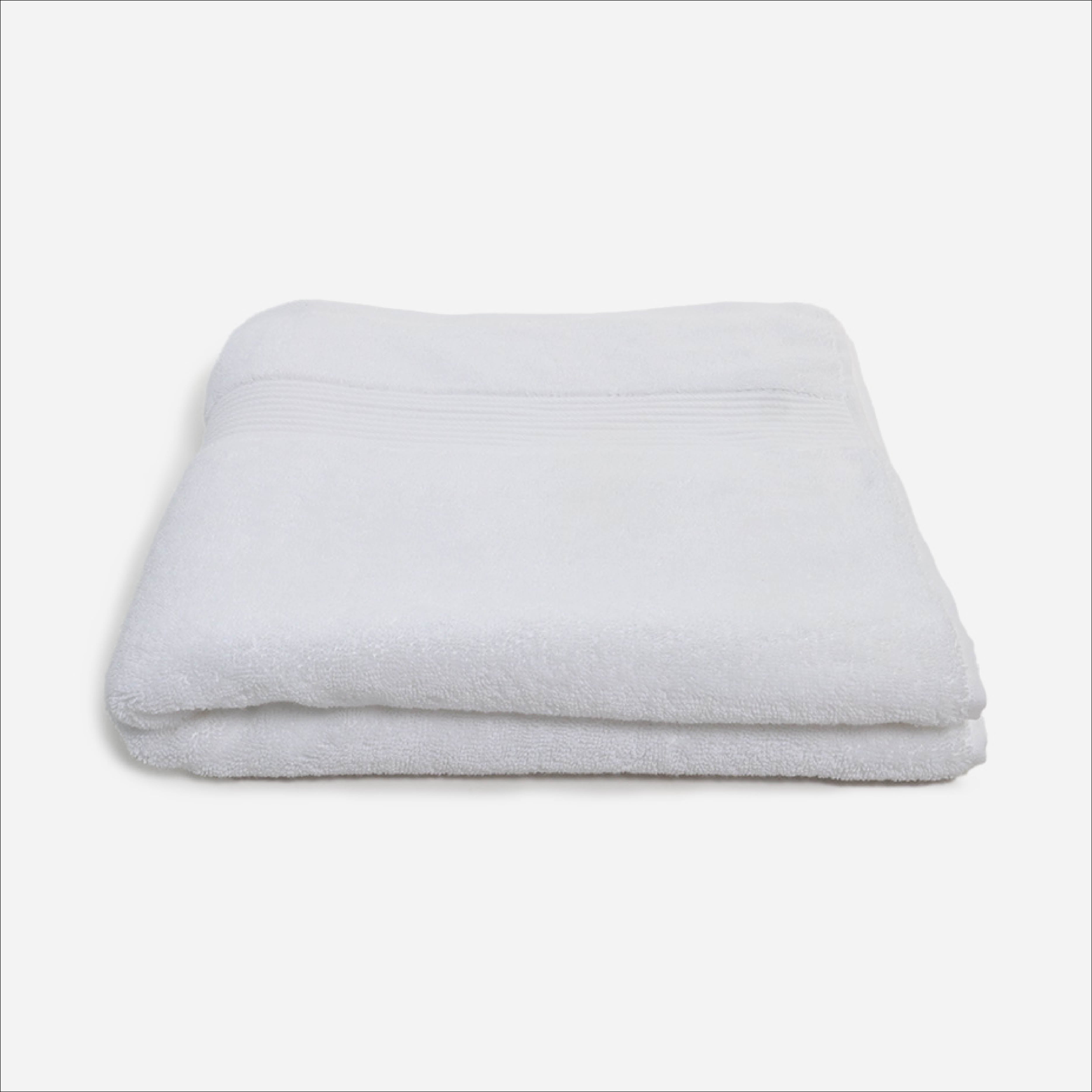 Hosh Combed Cotton Bath Towel - White