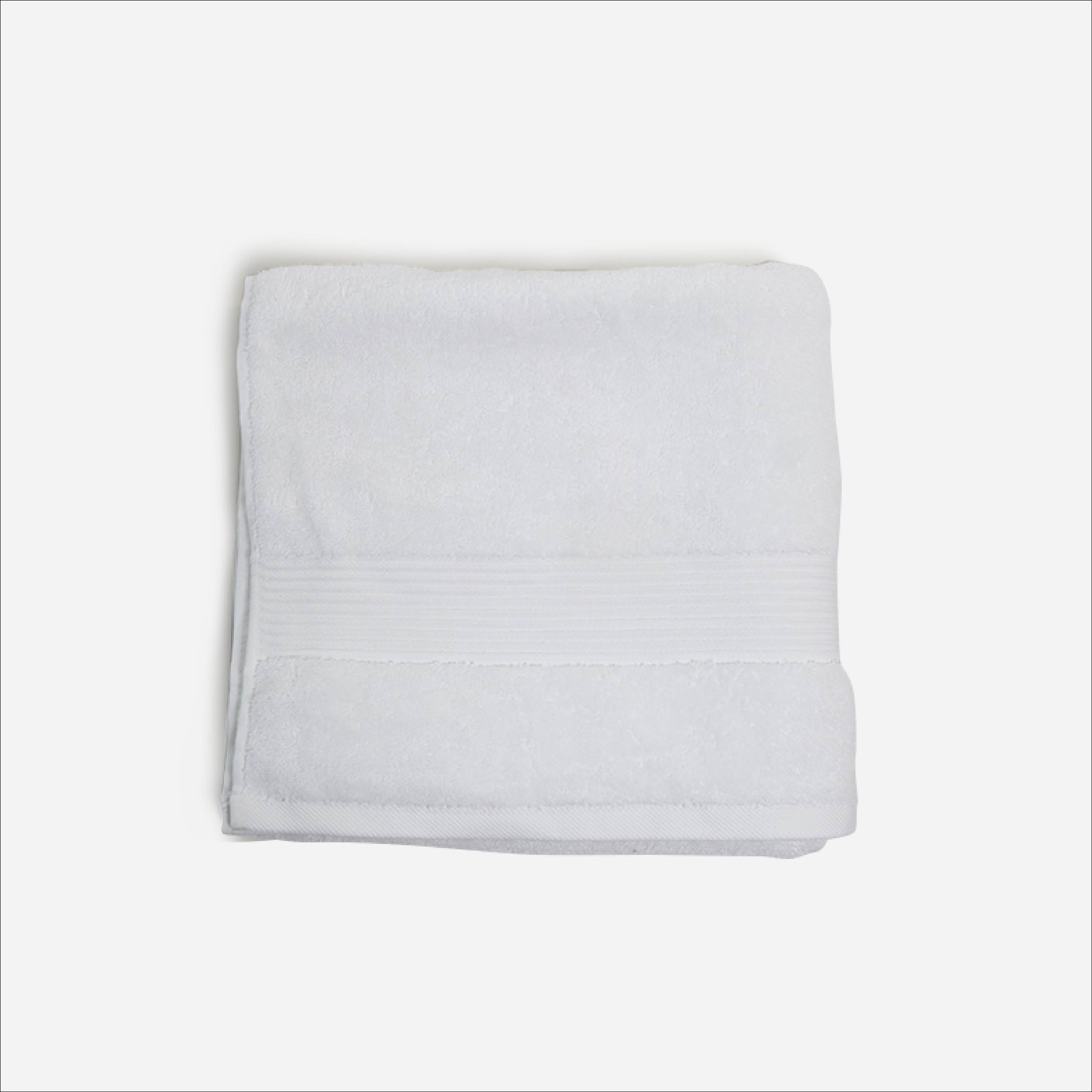 Hosh Combed Cotton Bath Towel - White