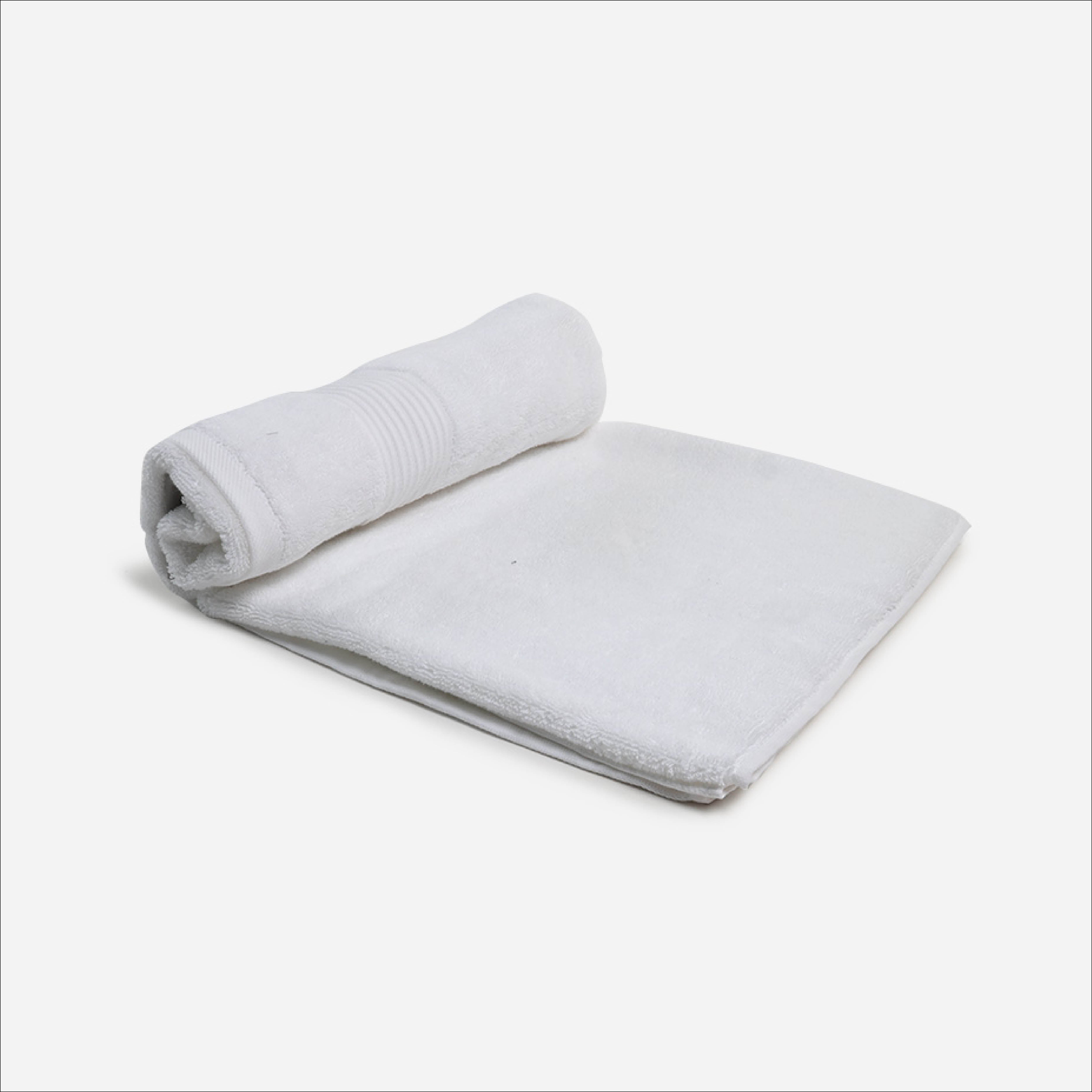 Hosh Combed Cotton Bath Towel - White