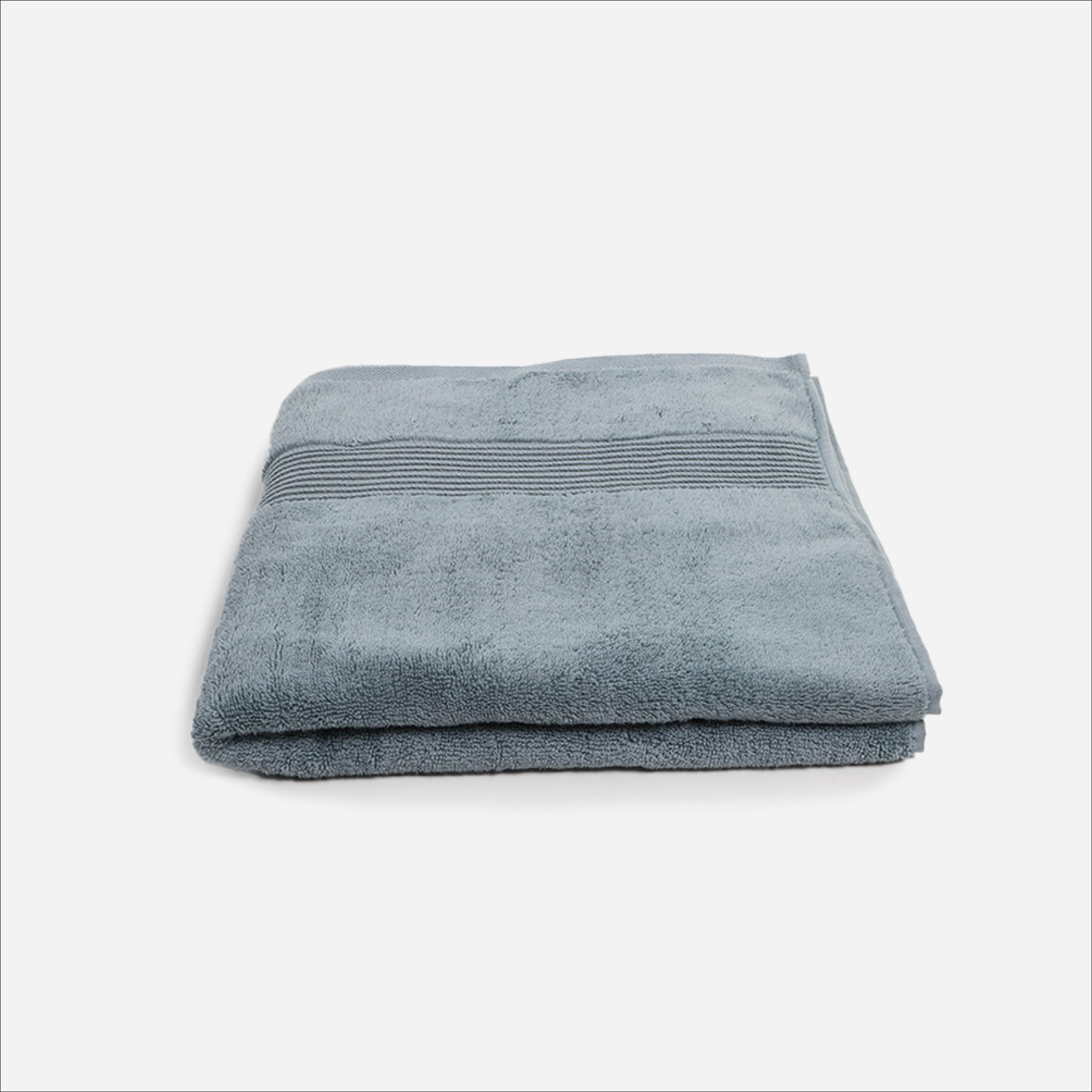 Hosh Combed Cotton Bath Towel - Slate Gray