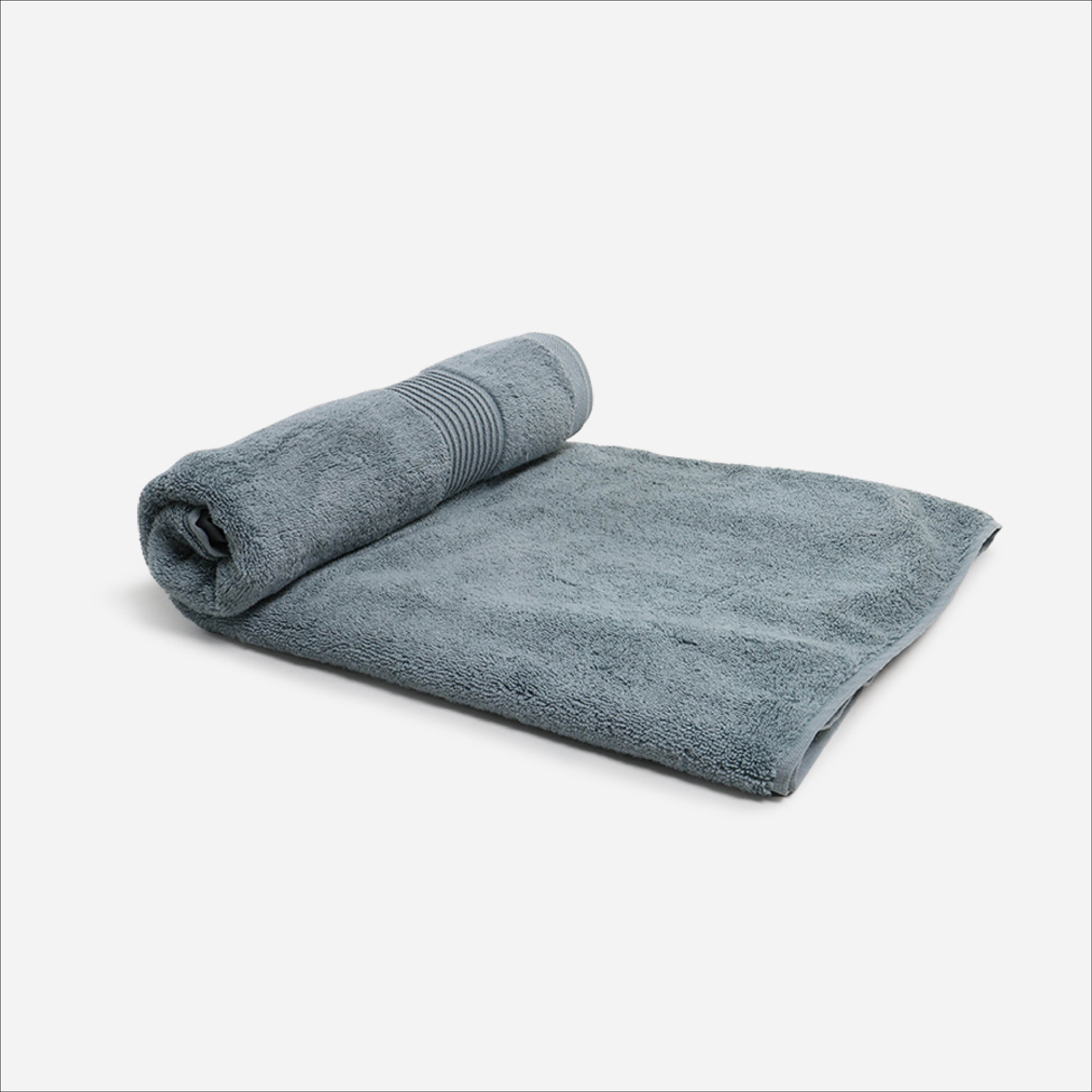 Hosh Combed Cotton Bath Towel - Slate Gray