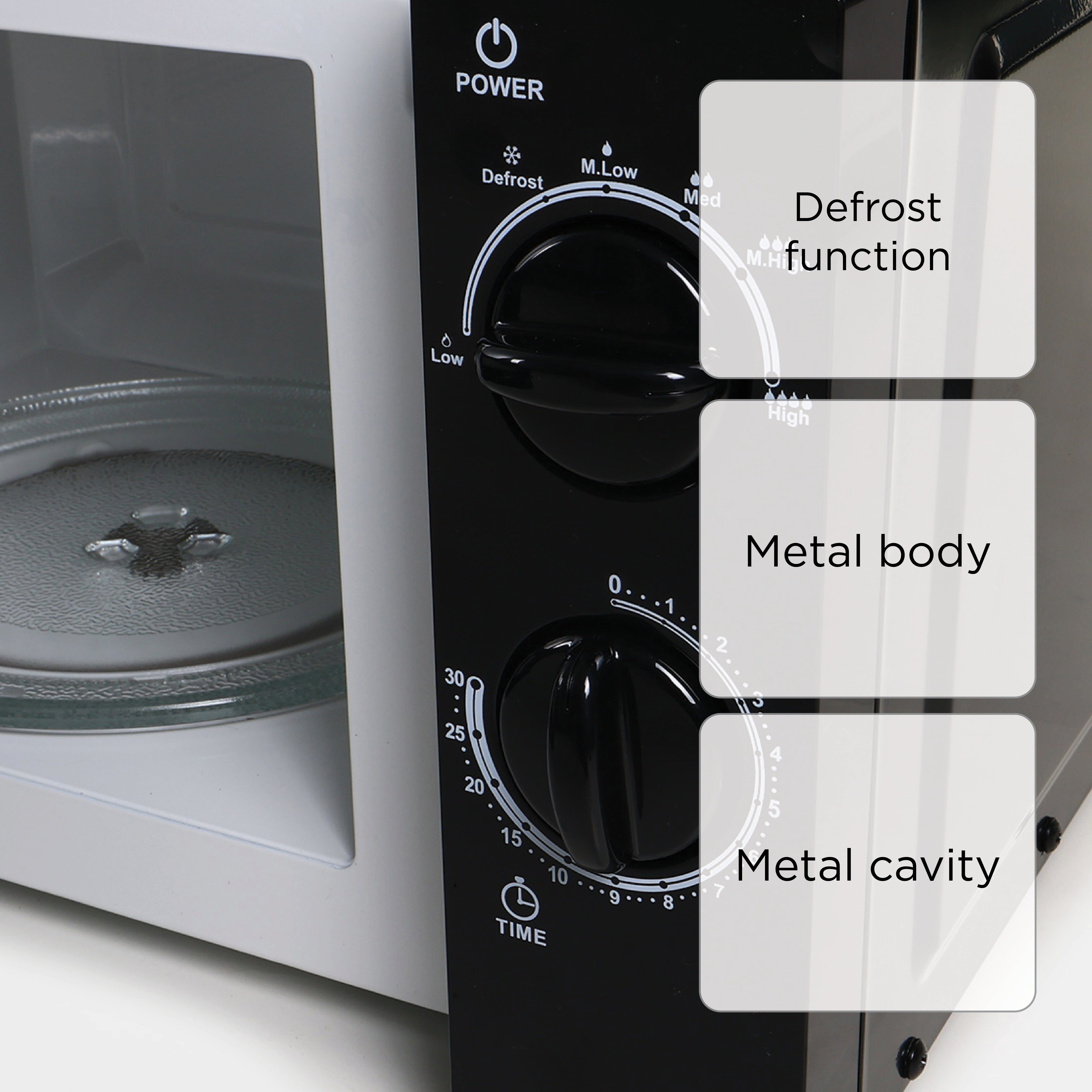 American Home Microwave Oven (Black)- 20L