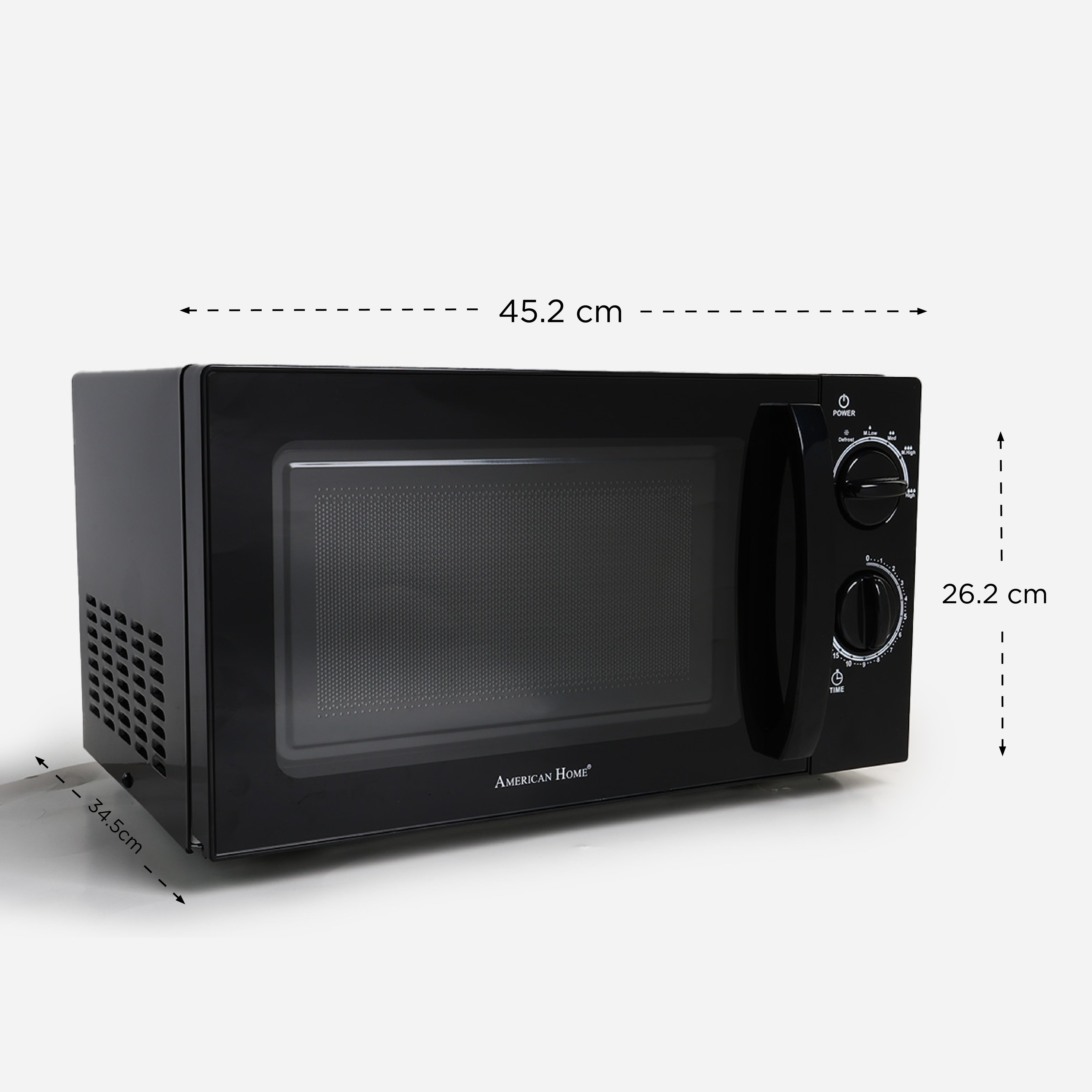 American Home Microwave Oven (Black)- 20L
