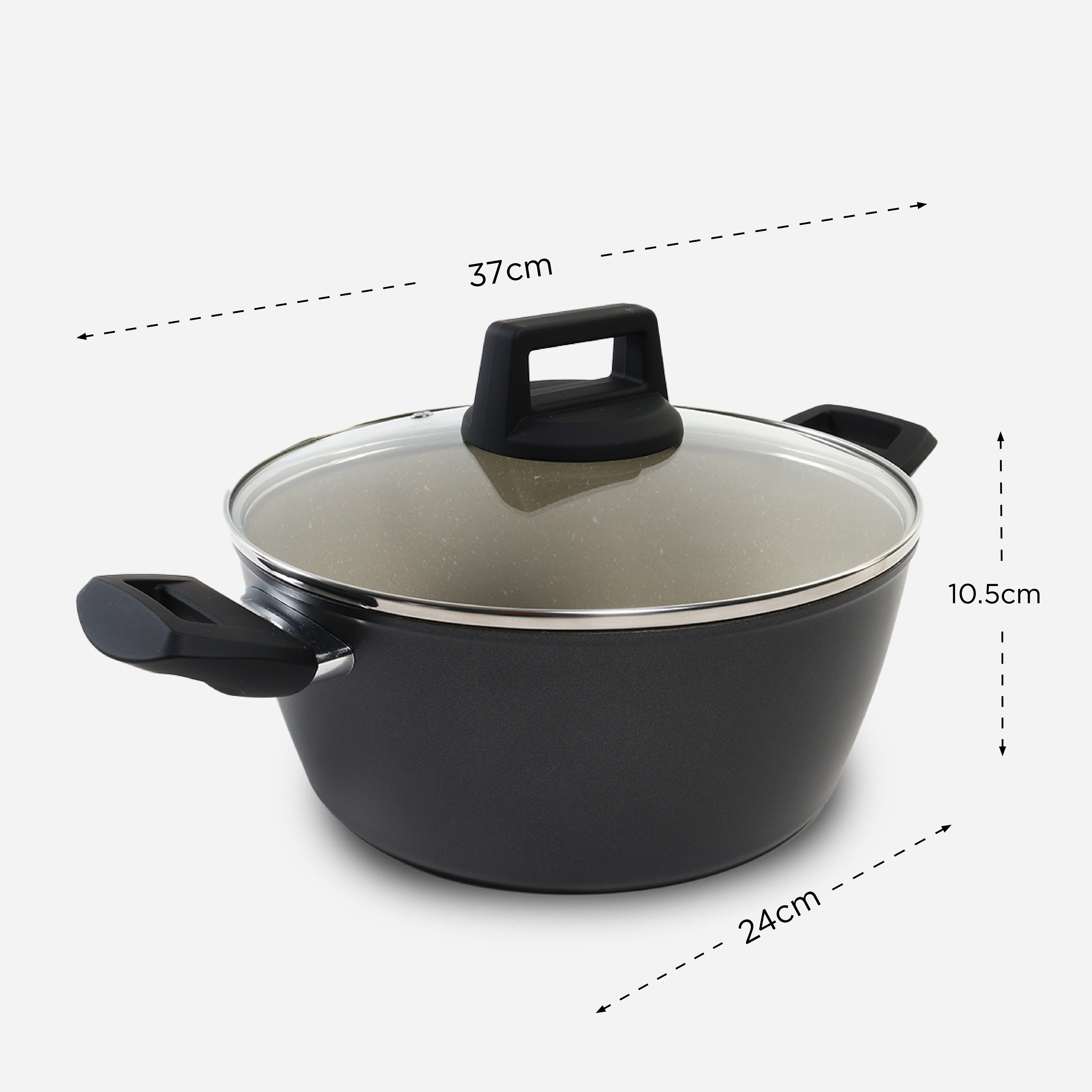 Masflex Marble Forged Induction Casserole CO-C24 - 24cm