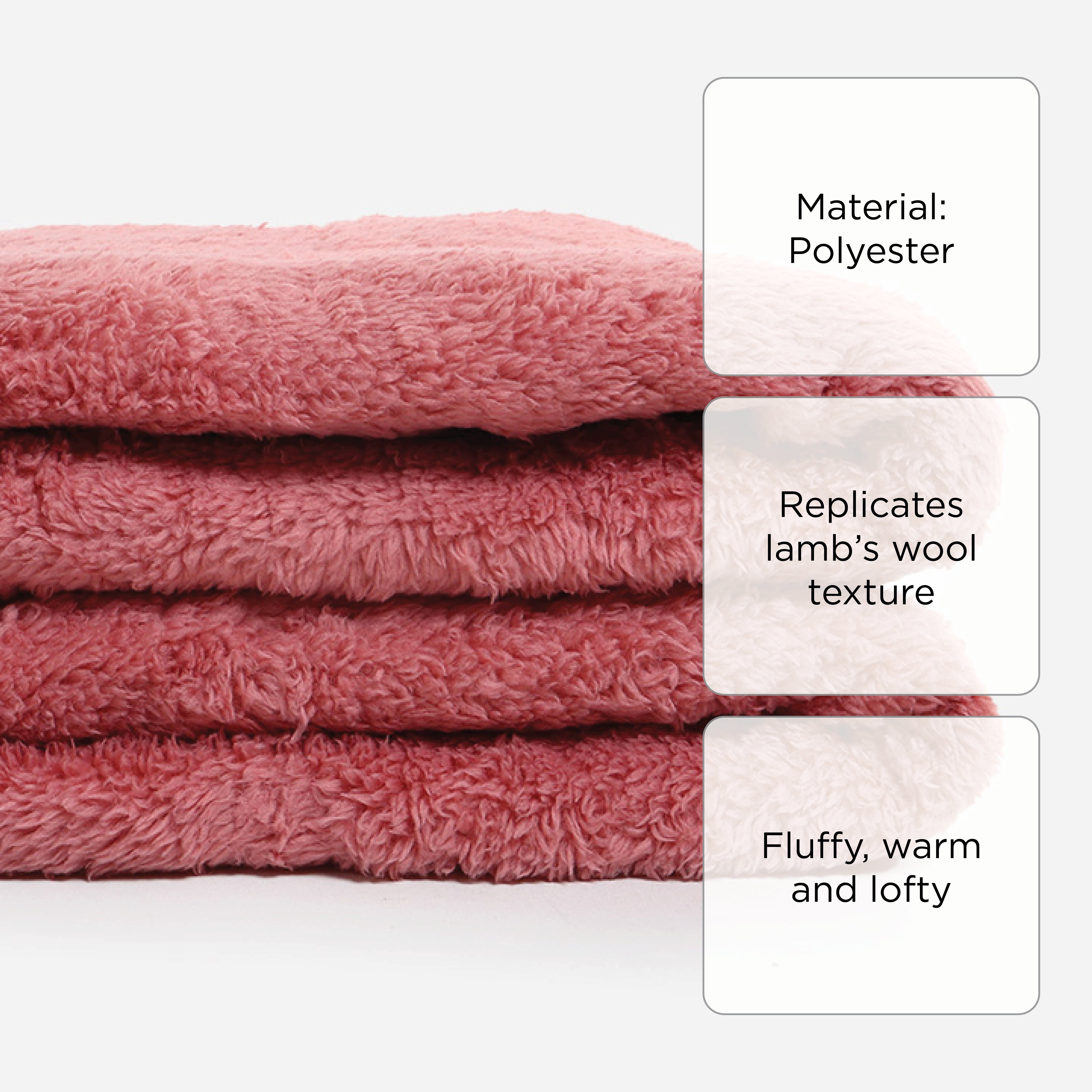 V&E Sherpa Blanket (Pink)  - 50x60 inches