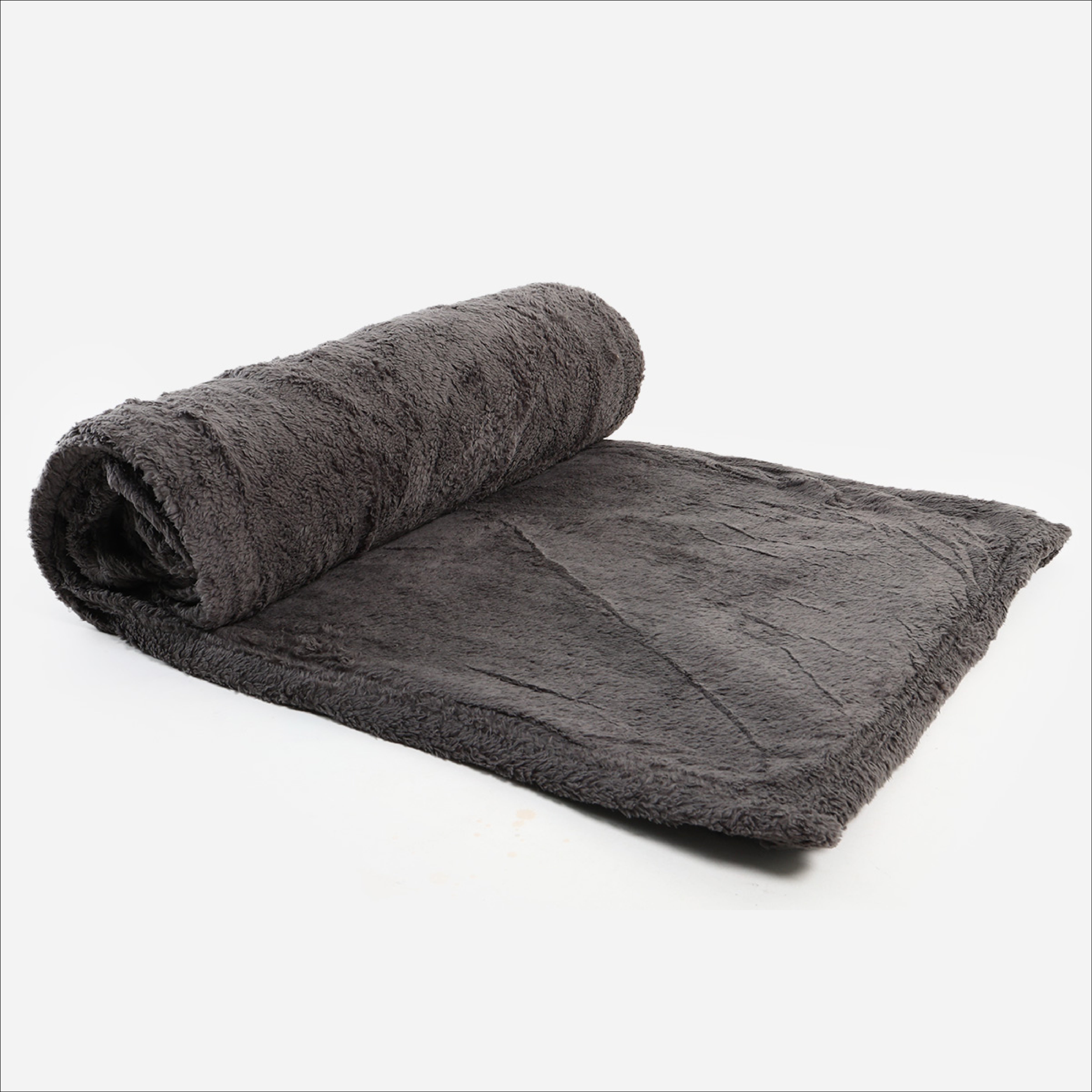 V&E Sherpa Blanket (Gray) - 80x90in