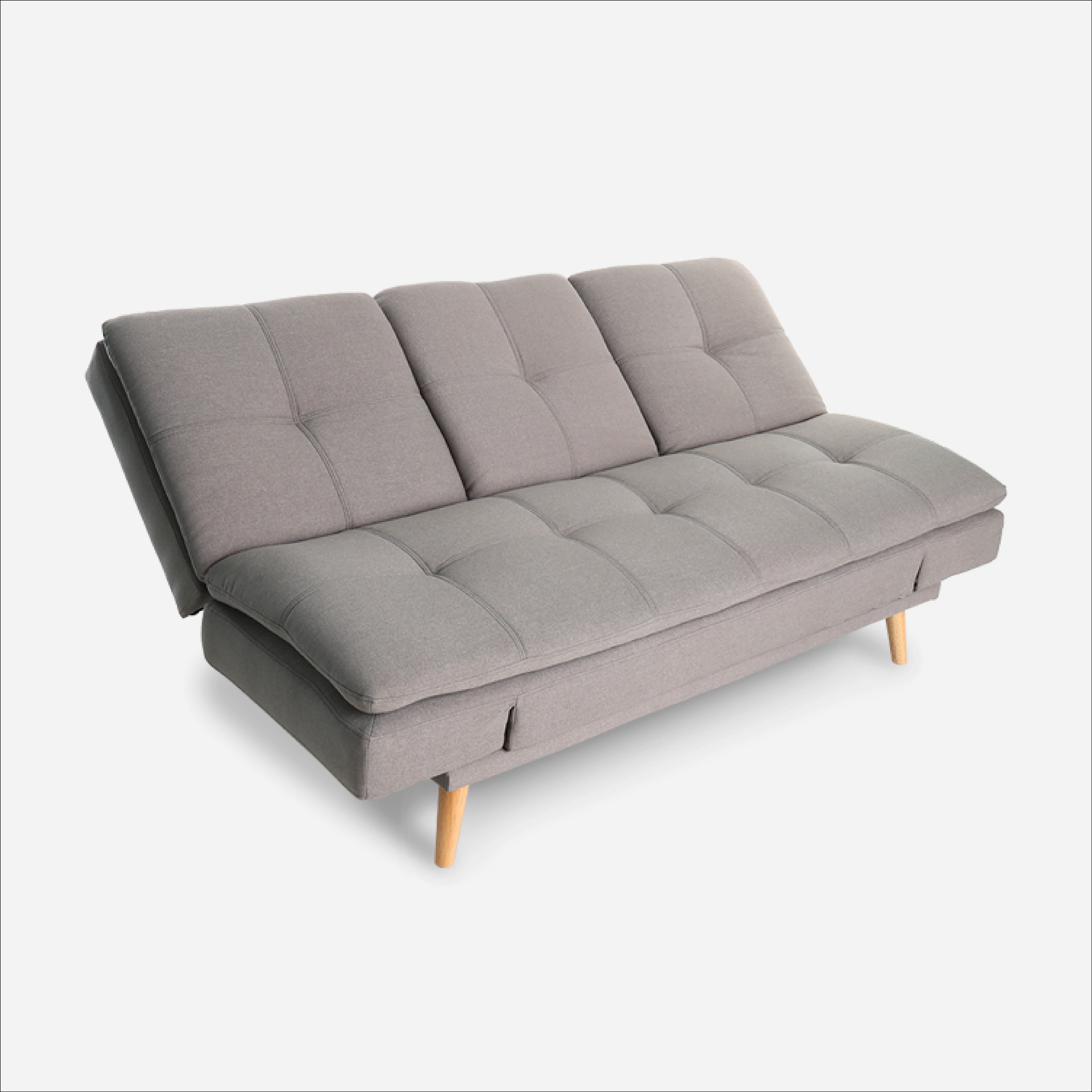 SM Home 3-Seater Merit Sofa Bed - Light Gray