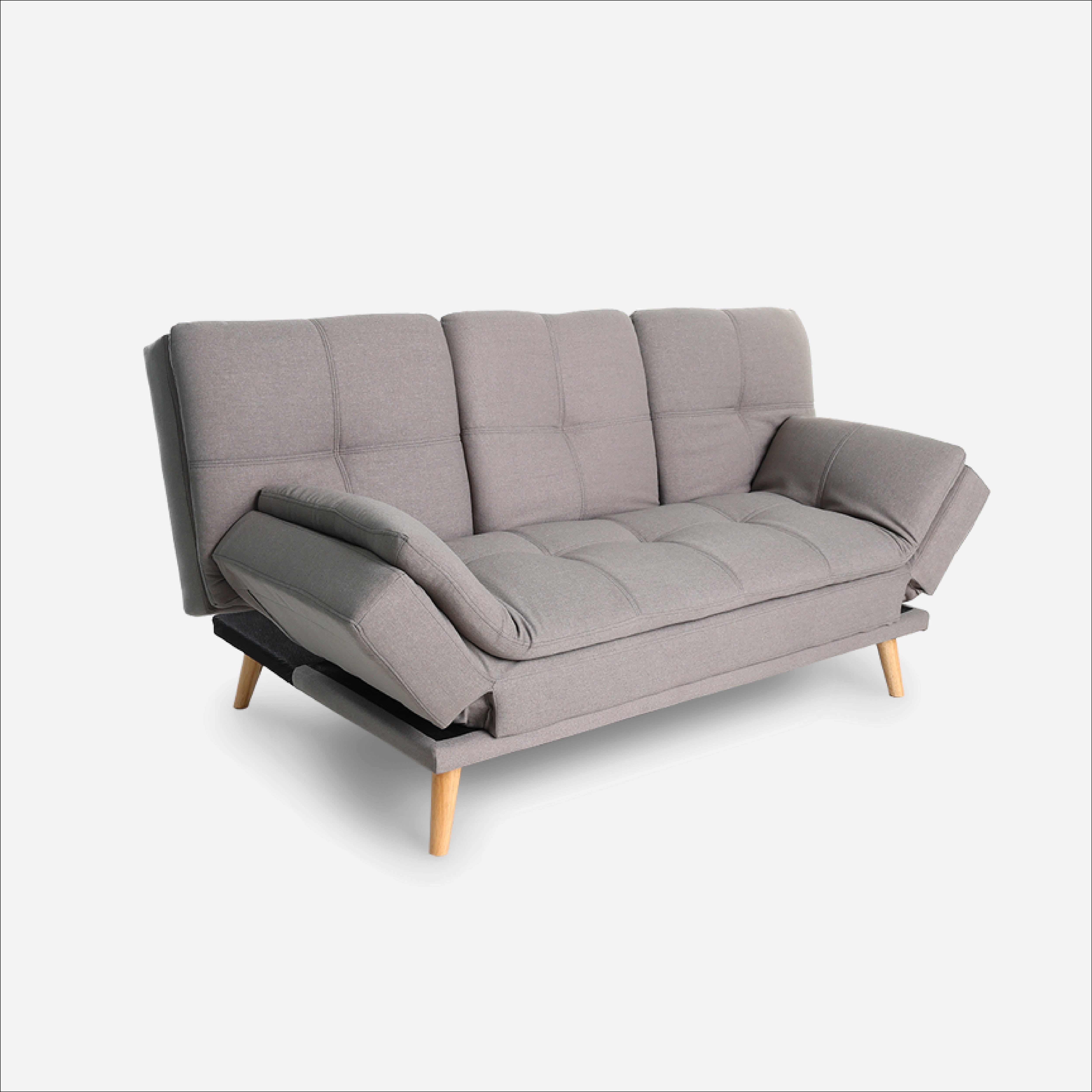 SM Home 3-Seater Merit Sofa Bed - Light Gray