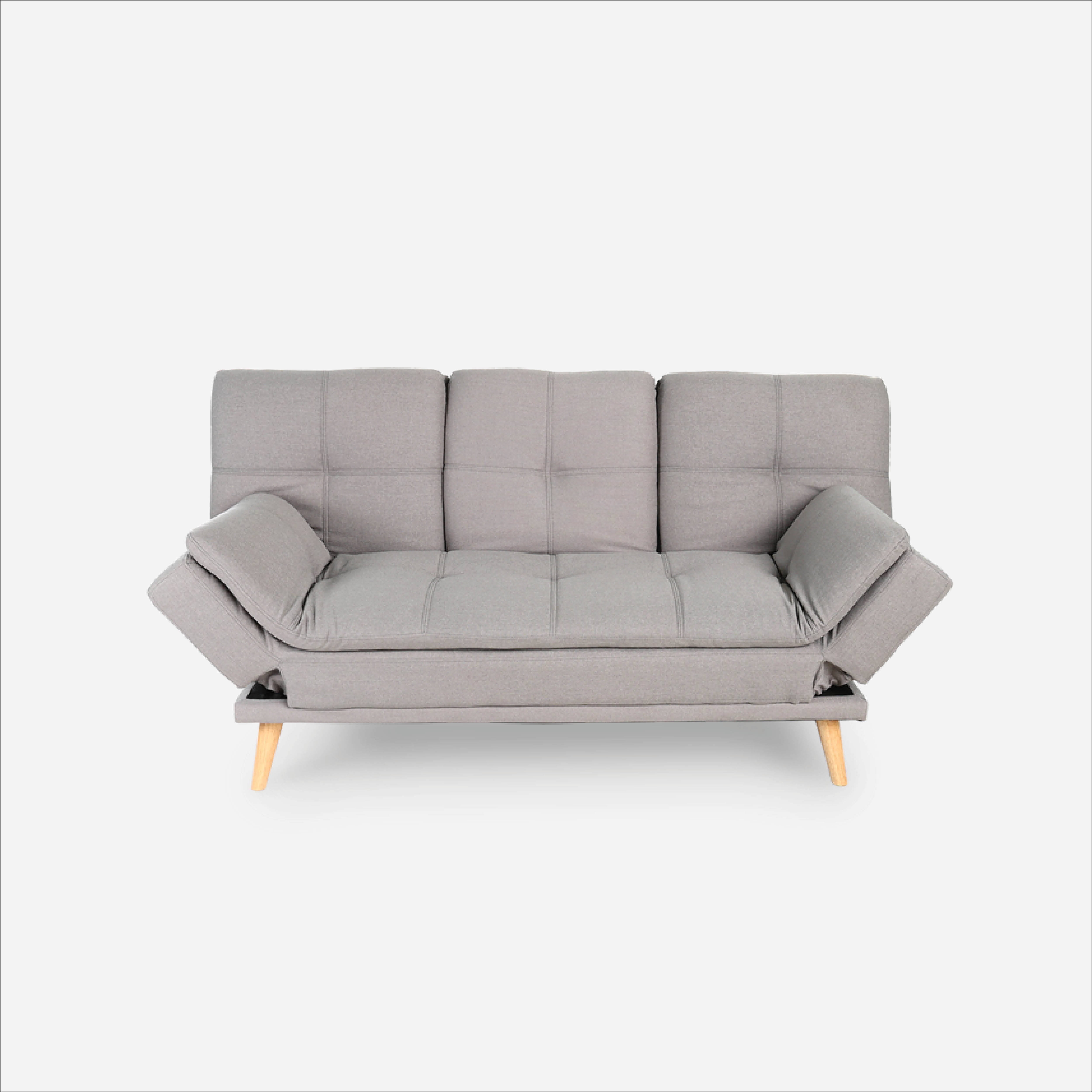 SM Home 3-Seater Merit Sofa Bed - Light Gray