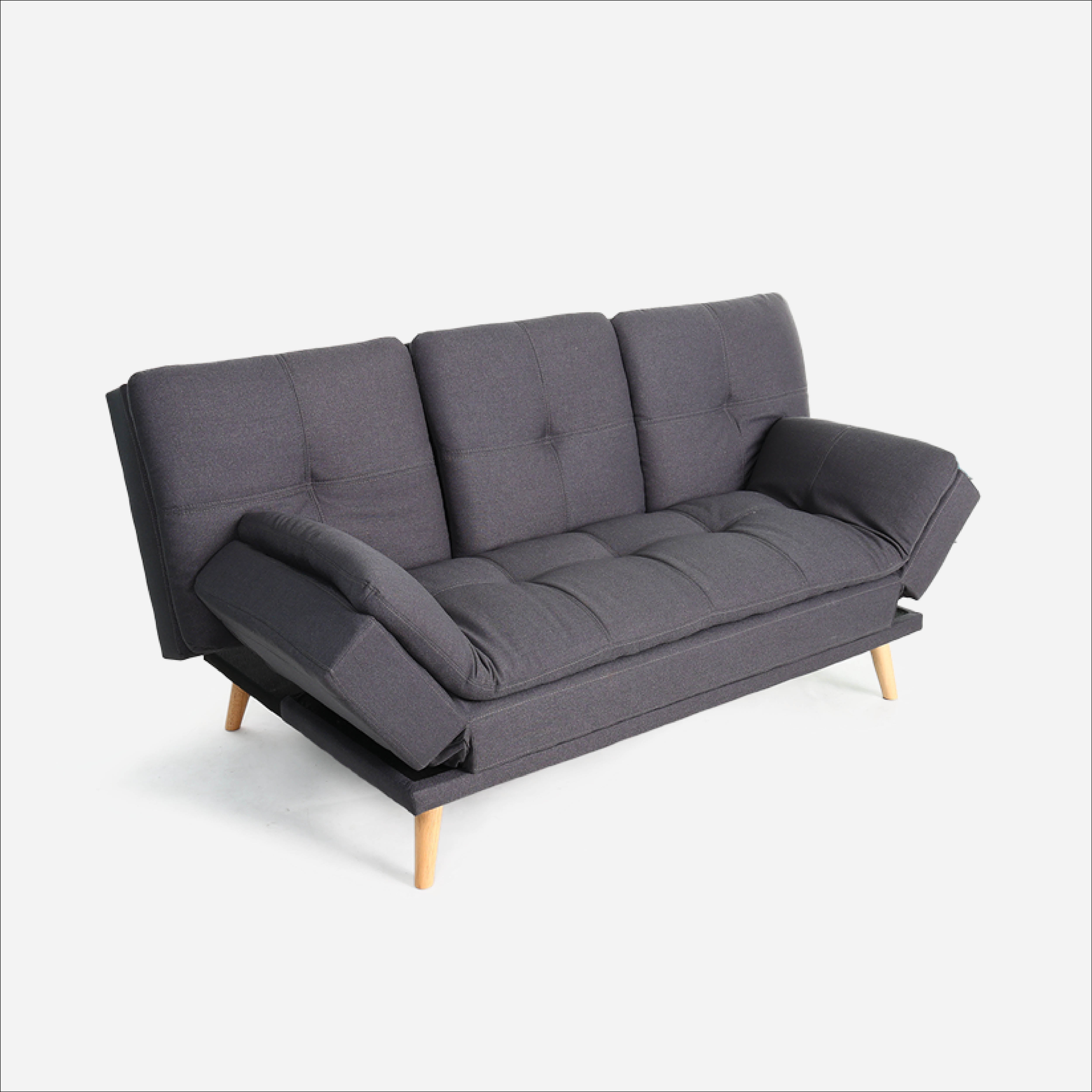SM Home 3-Seater Merit Sofabed - Dark Gray