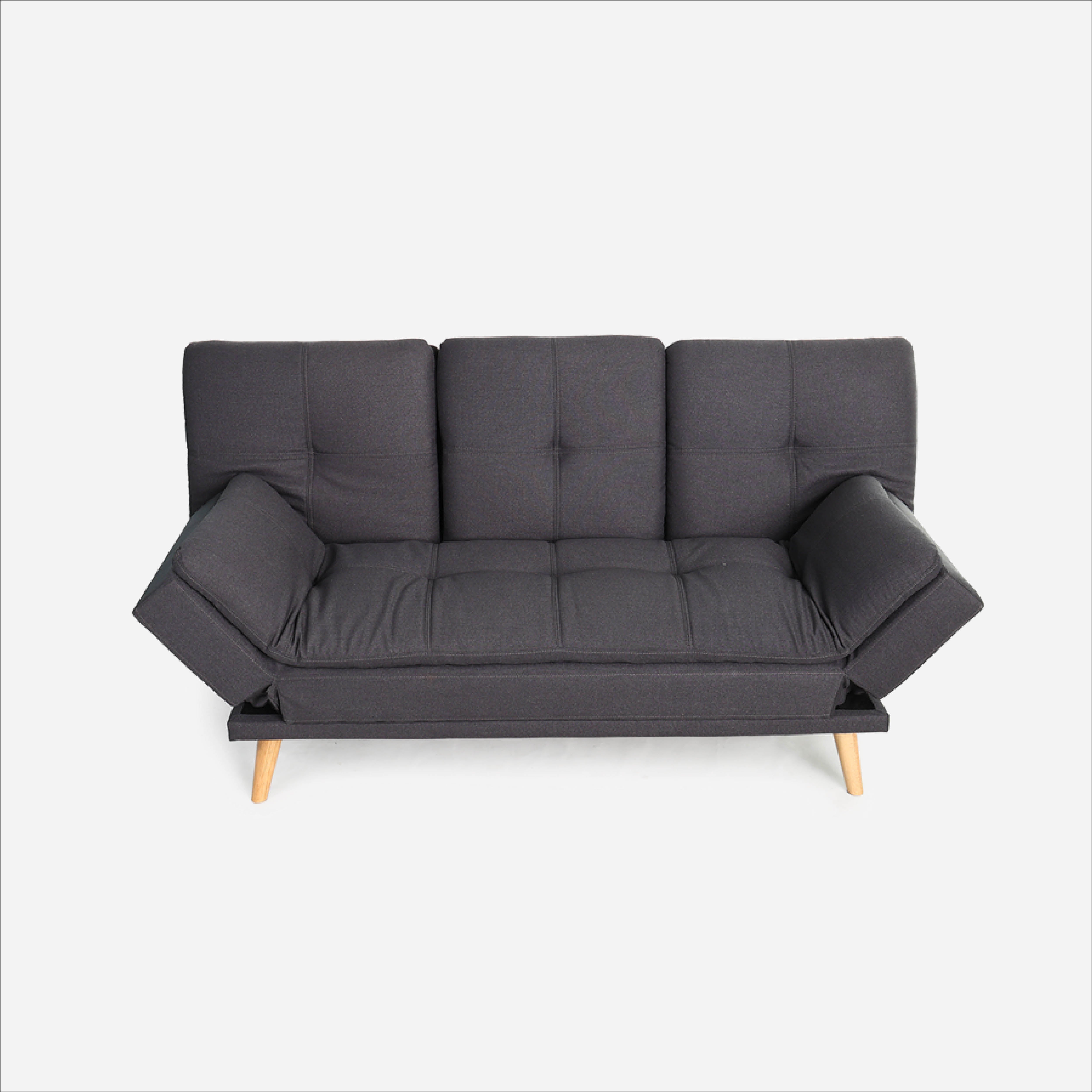 SM Home 3-Seater Merit Sofabed - Dark Gray