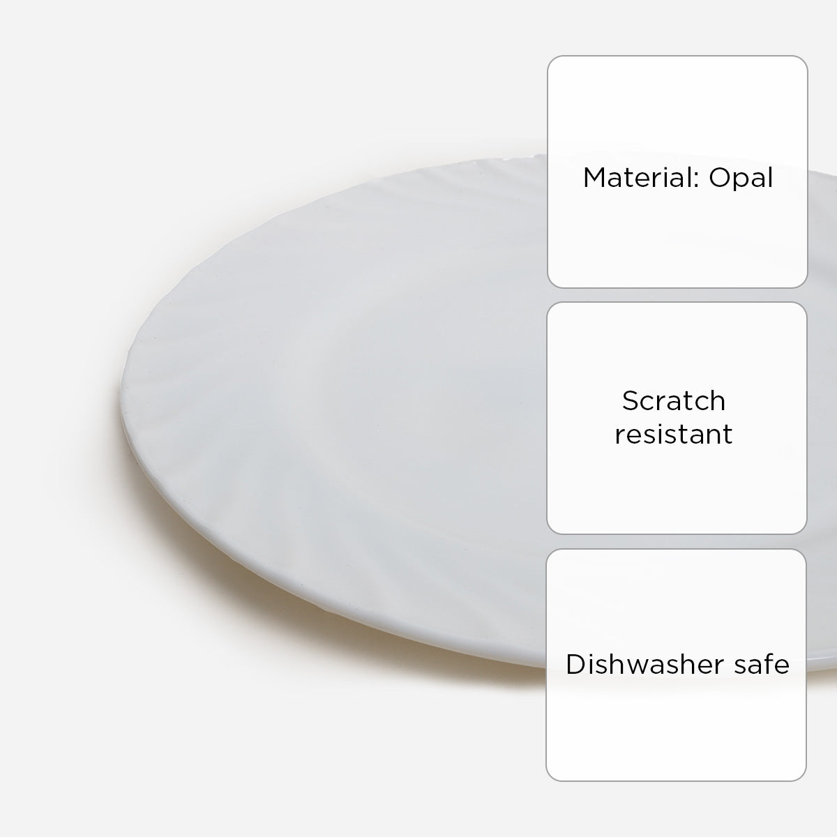 Bellagio Flat Plate (White) - 10in