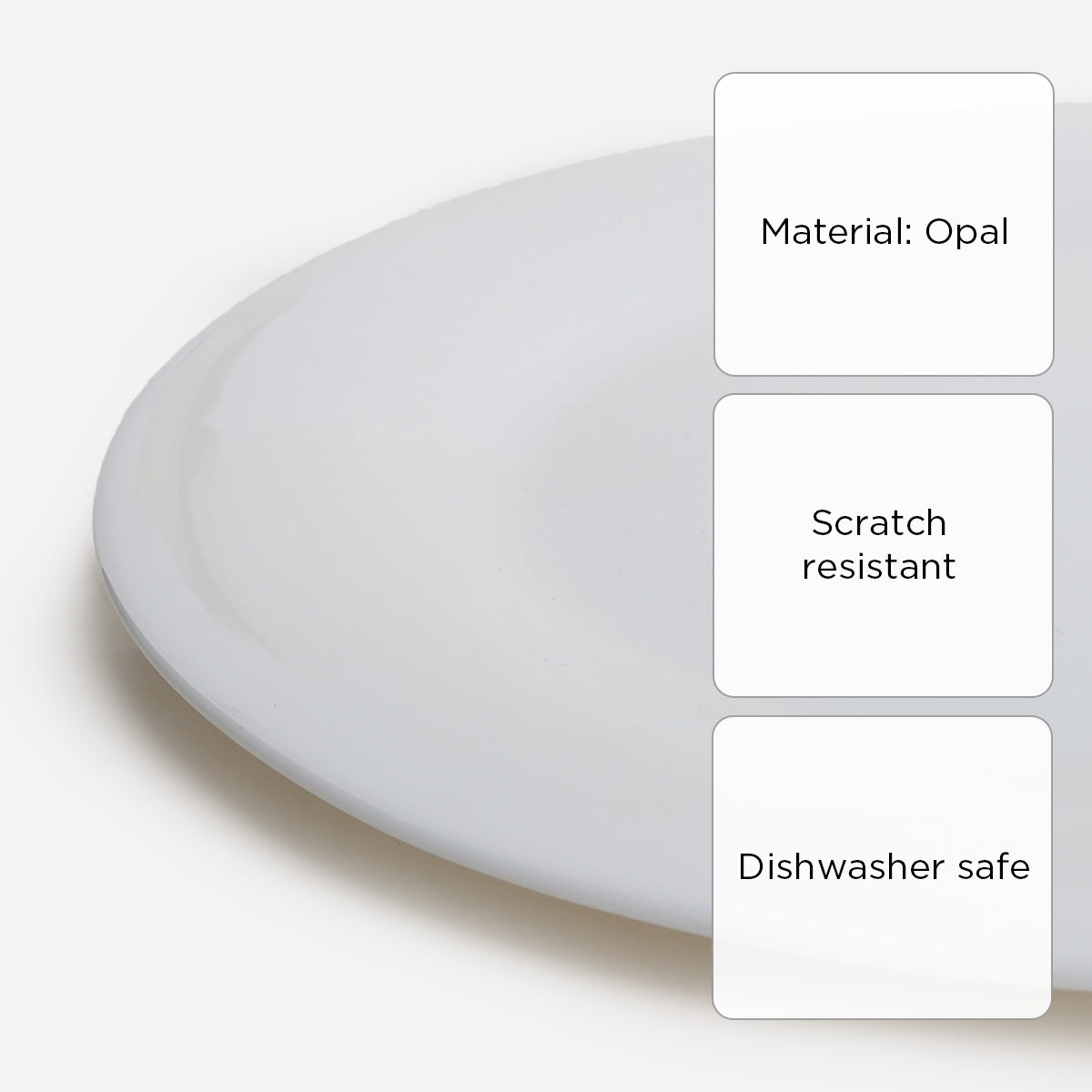 Bellagio Round Dinner Plate (White) - 10in