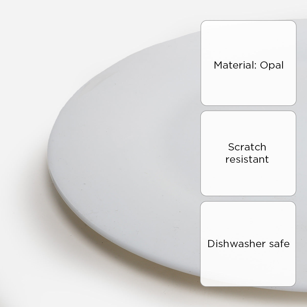 Bellagio Round Dinner Plate (White) - 11in