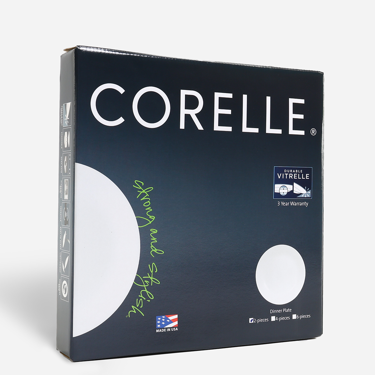 Corelle 2-piece Dinner Plate Set - Winter Frost White