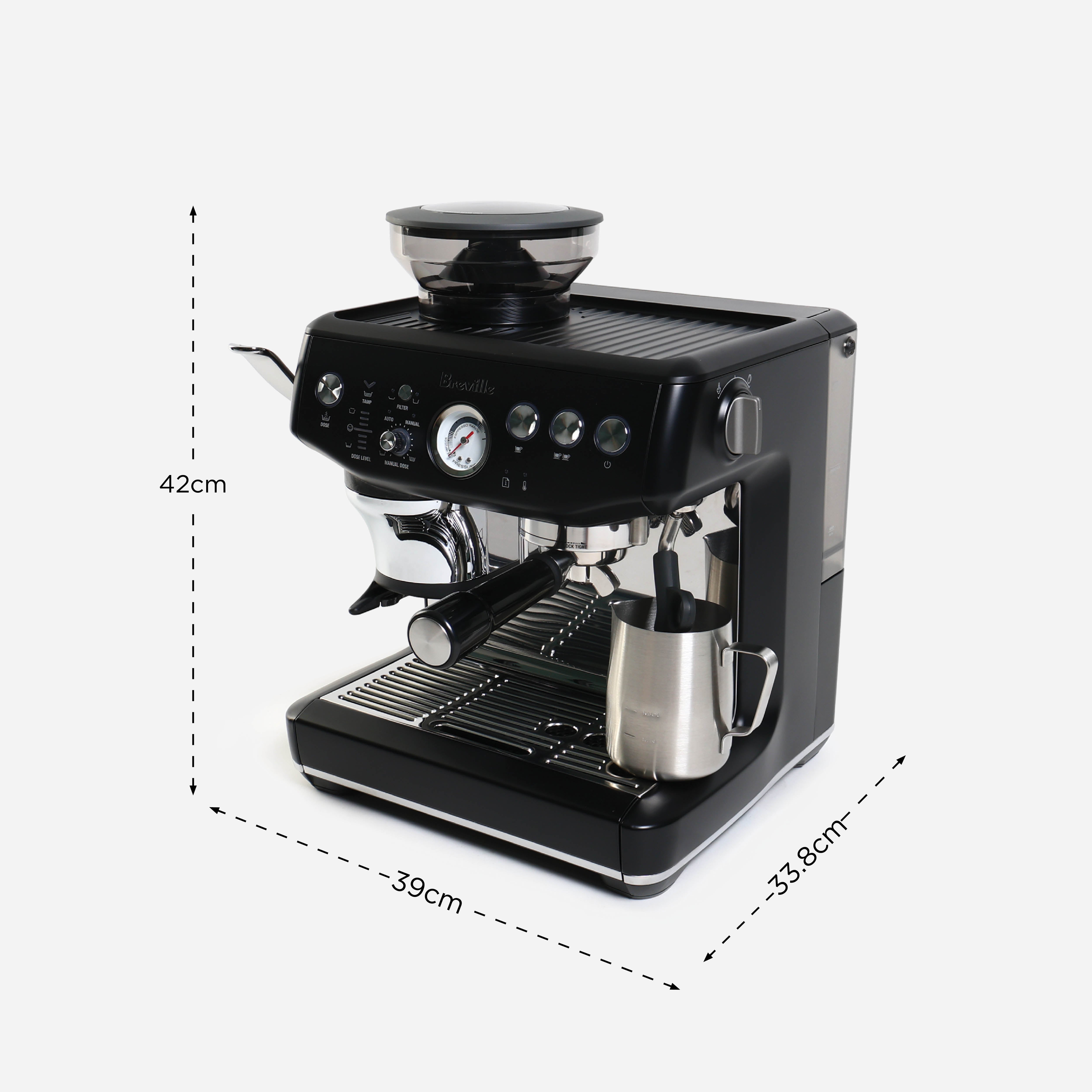 Breville Barista Express Impress  BES376BTR Espresso Machine - Black Truffle