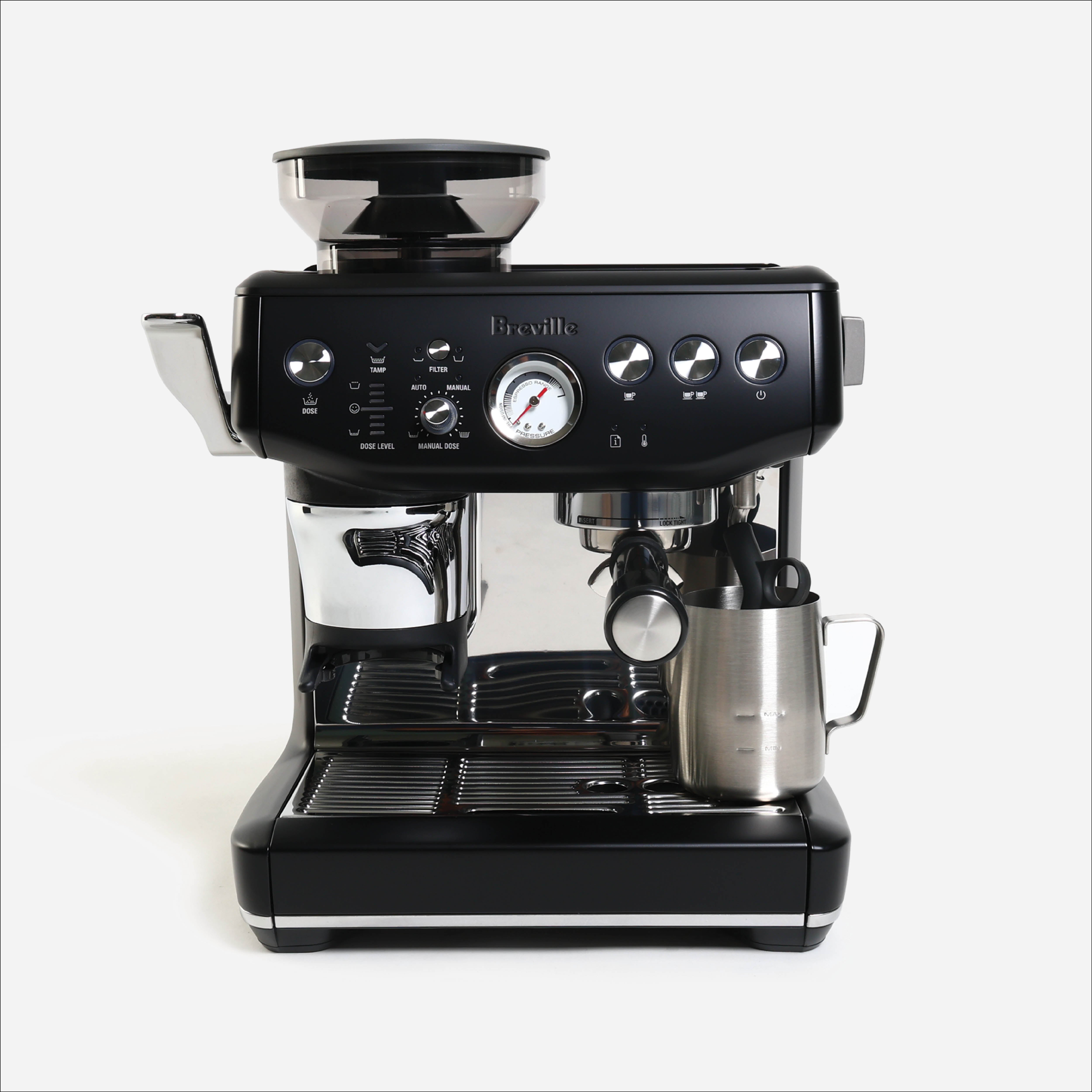 Breville Barista Express Impress  BES376BTR Espresso Machine - Black Truffle