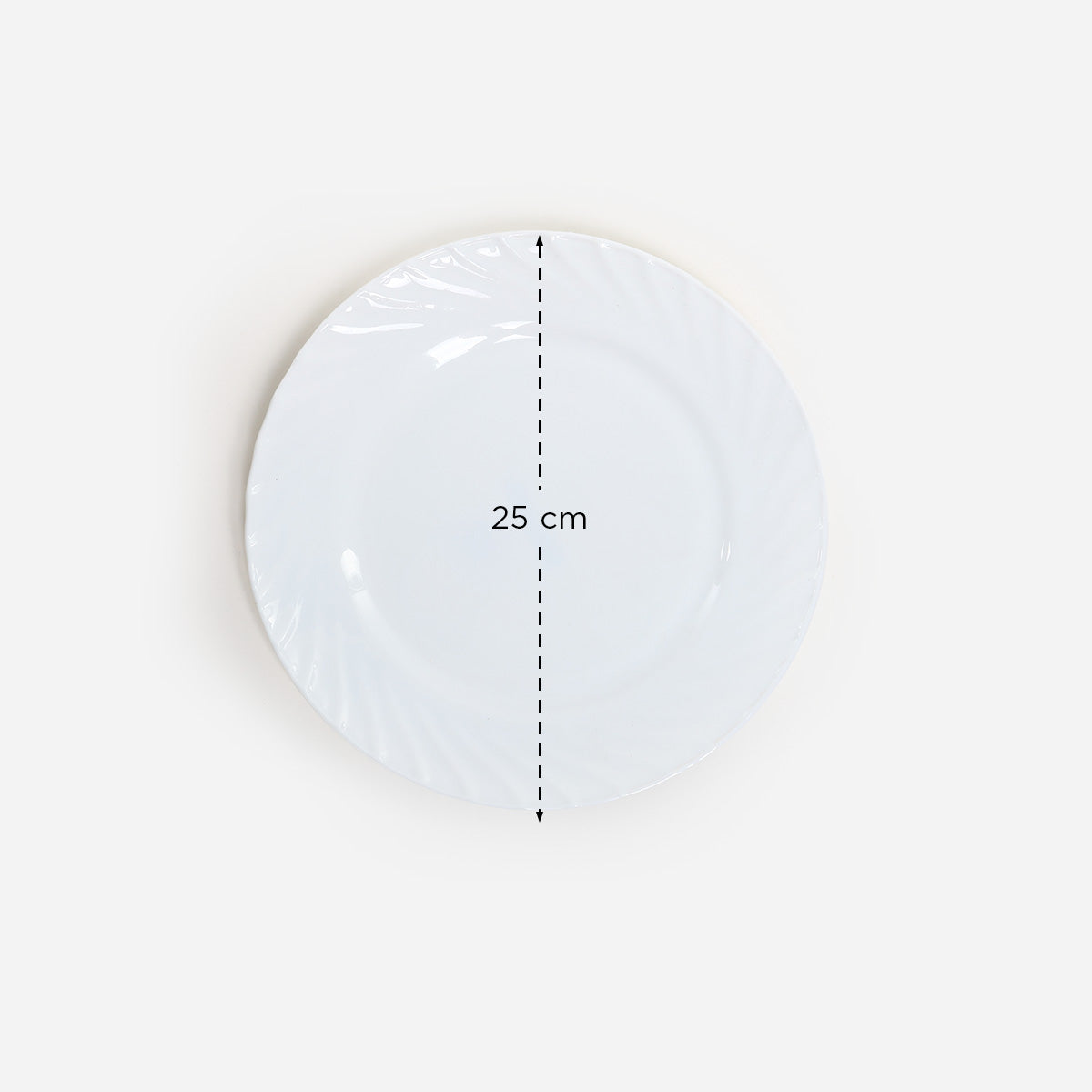 Bellagio Flat Plate (White) - 10in