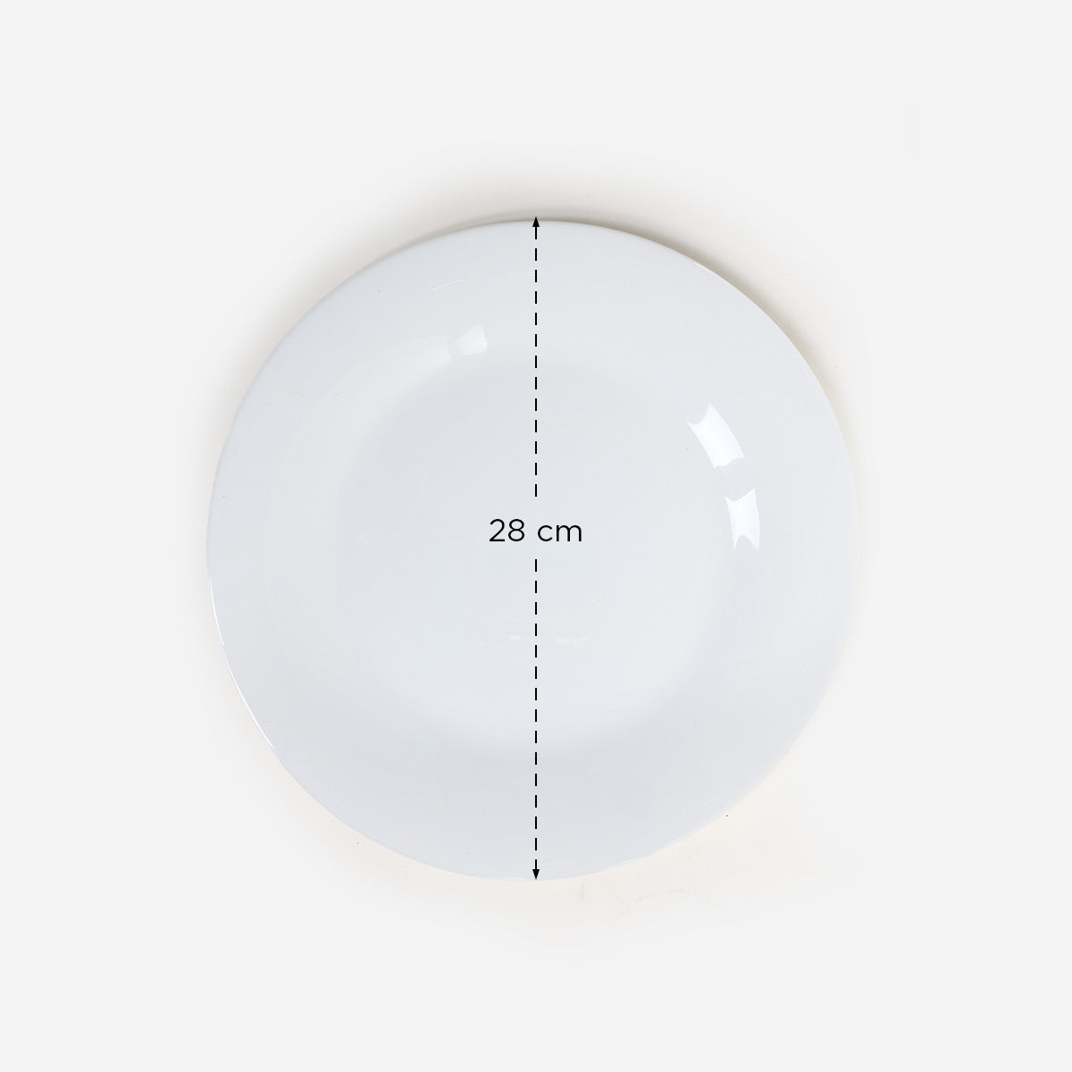 Bellagio Round Dinner Plate (White) - 11in