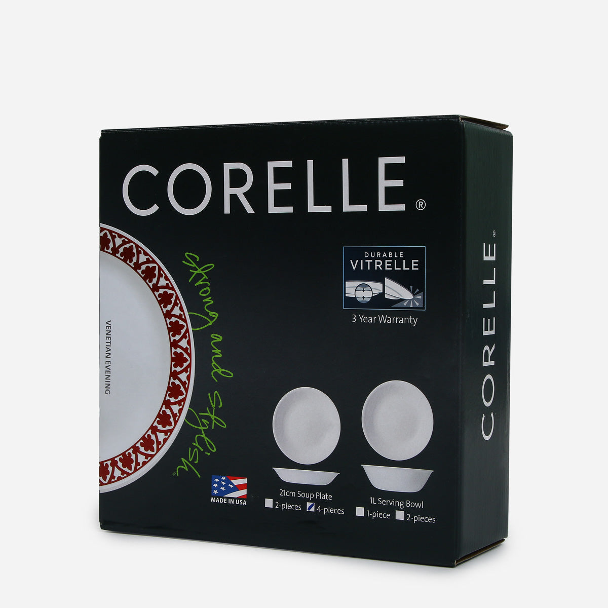 Corelle 4-Piece Soup Plate - Venetian Evening