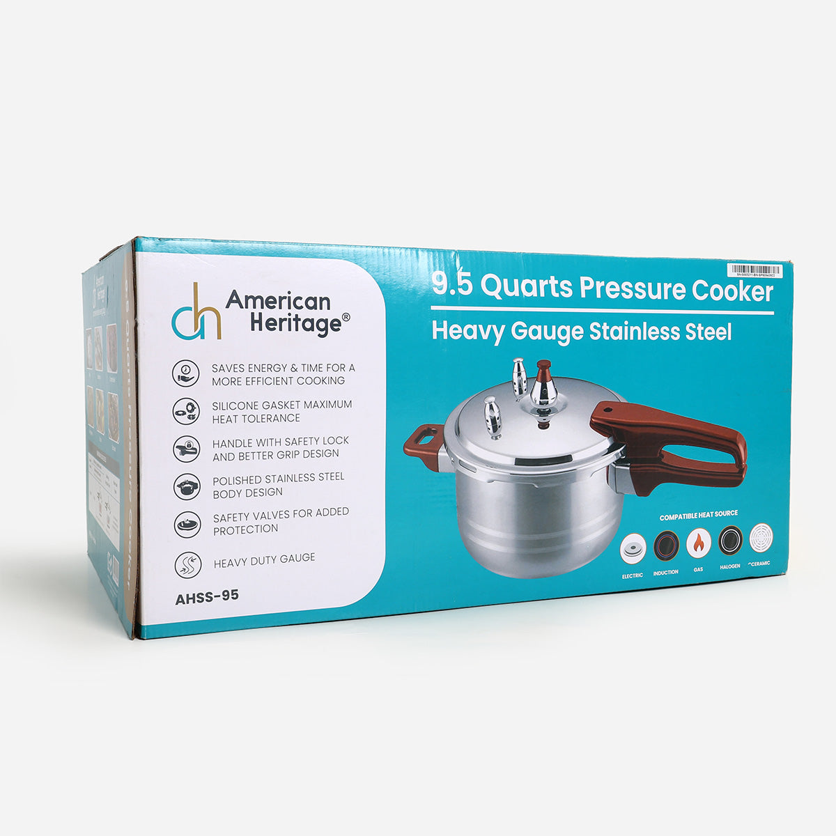 American Heritage AHSS-95 Pressure Cooker - 9.5 quartz