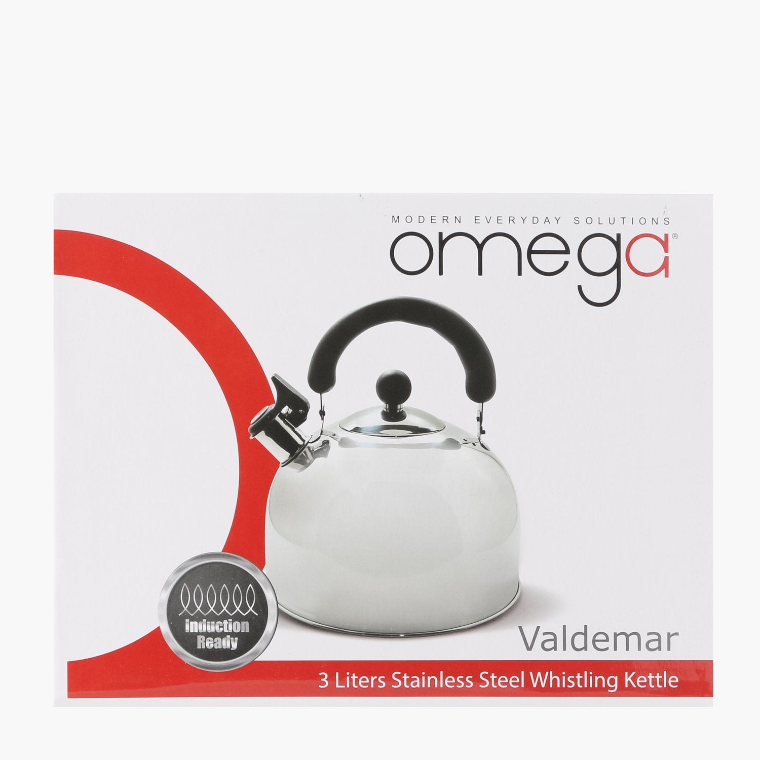 Omega Stainless Steel Whistling Kettle - 3L