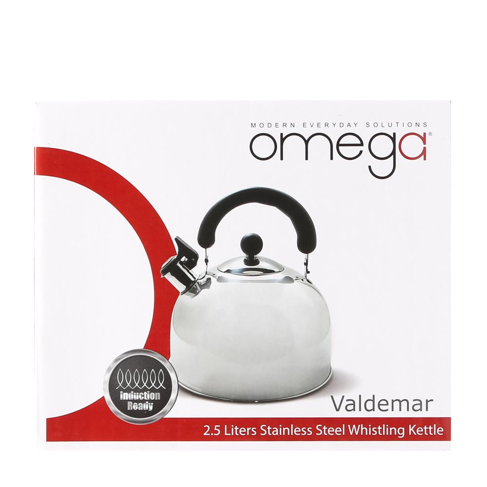 Omega Stainless Steel Whistling Kettle - 2.5 L
