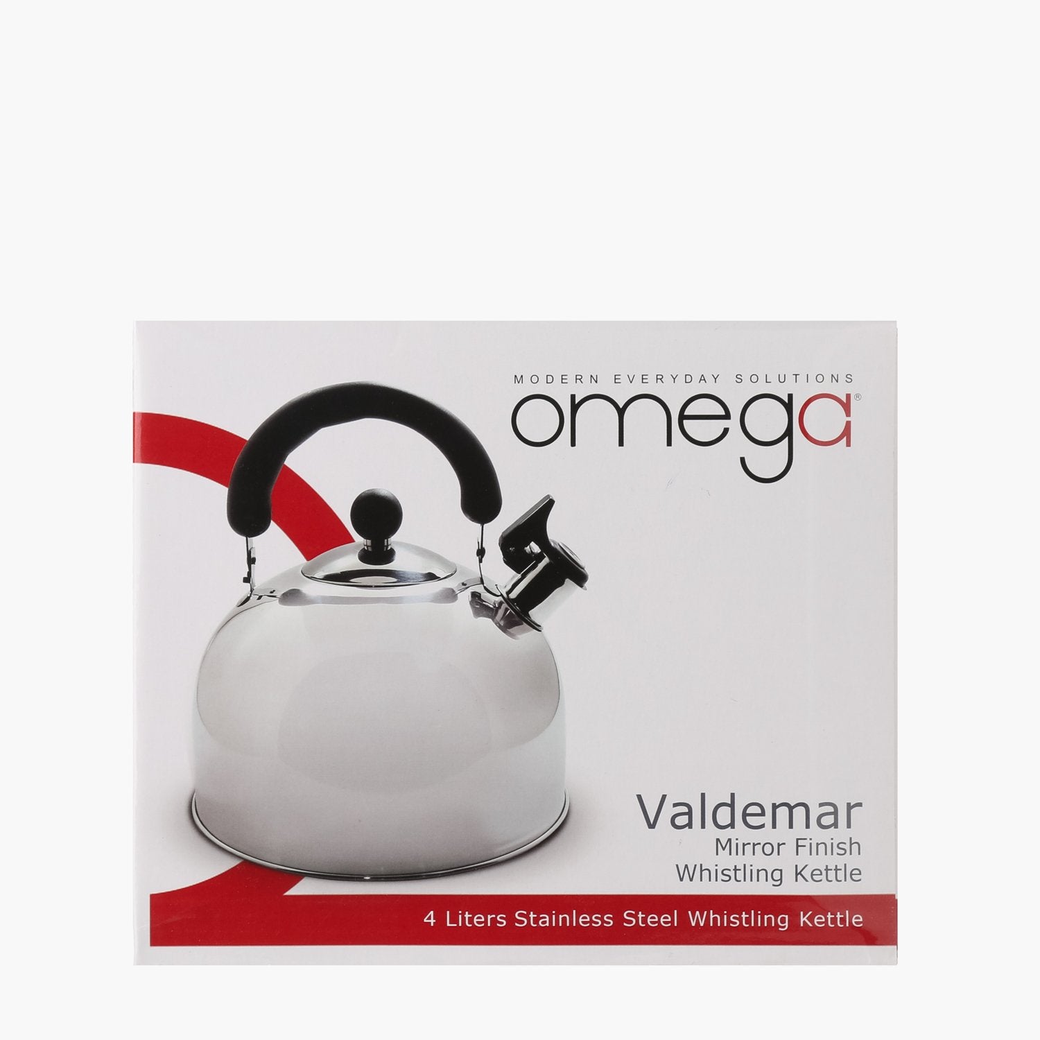 Omega Stainless Steel Whistling Kettle - 4L