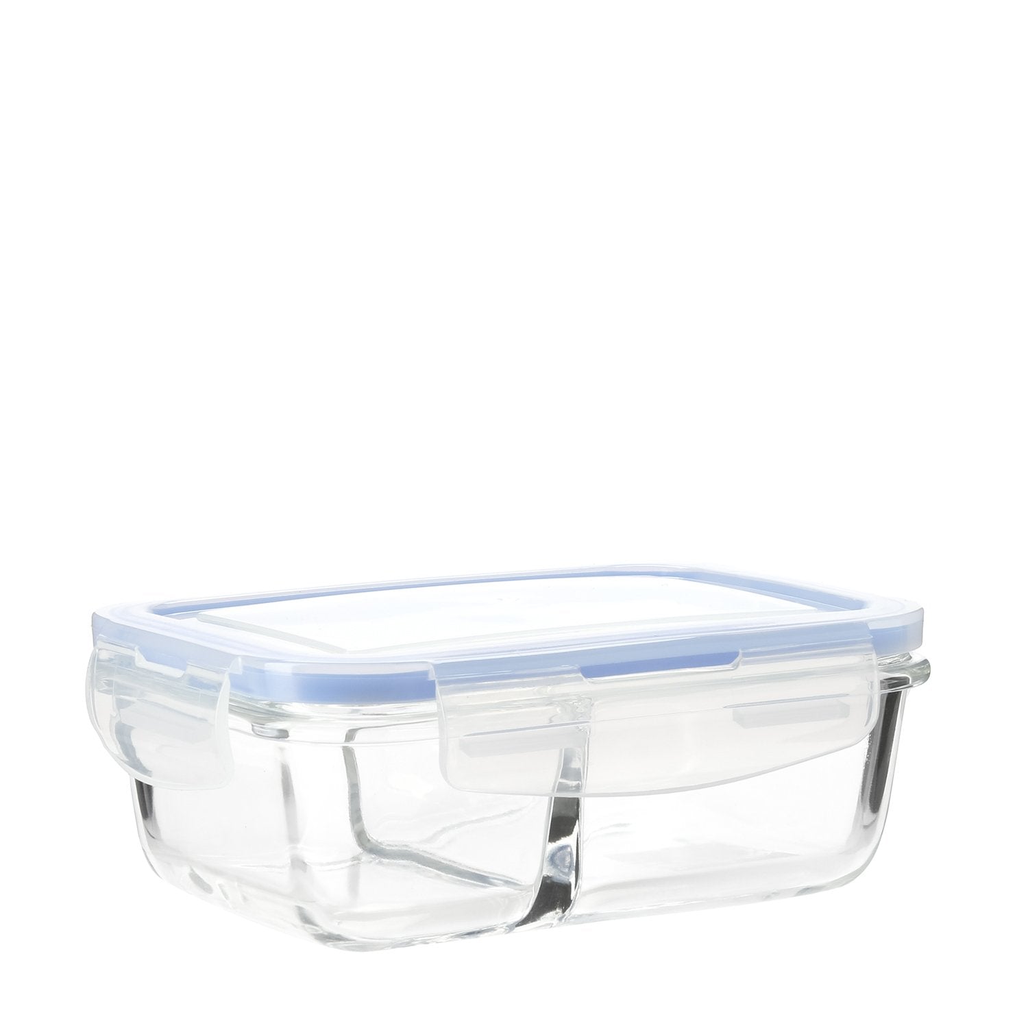 Masflex Airtight Glass Food Container with Division 450mL