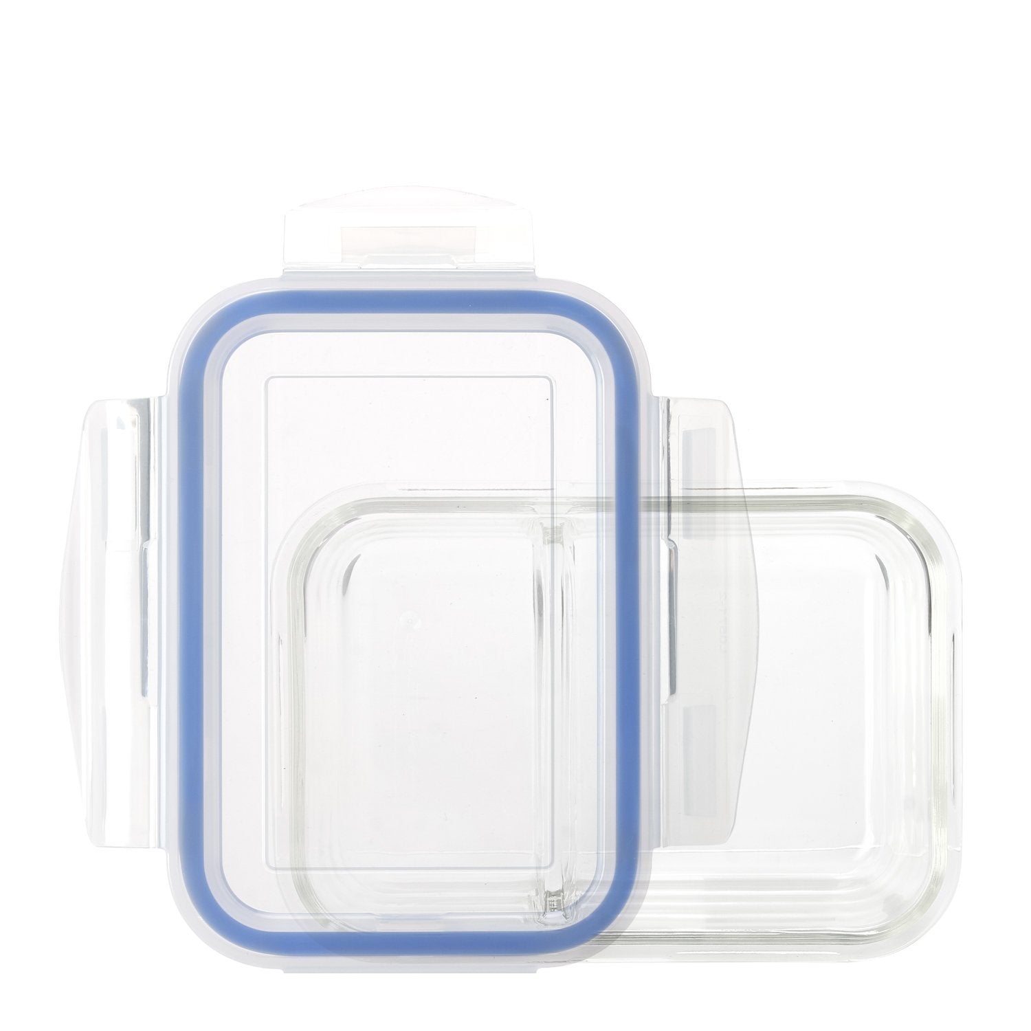 Masflex Airtight Glass Food Container with Division 450mL