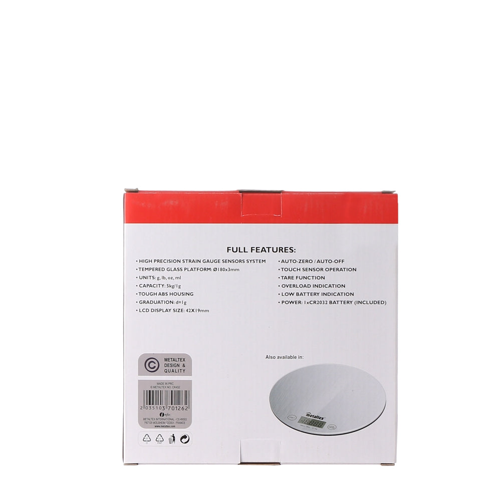 Metaltex Round Digital Kitchen Scale