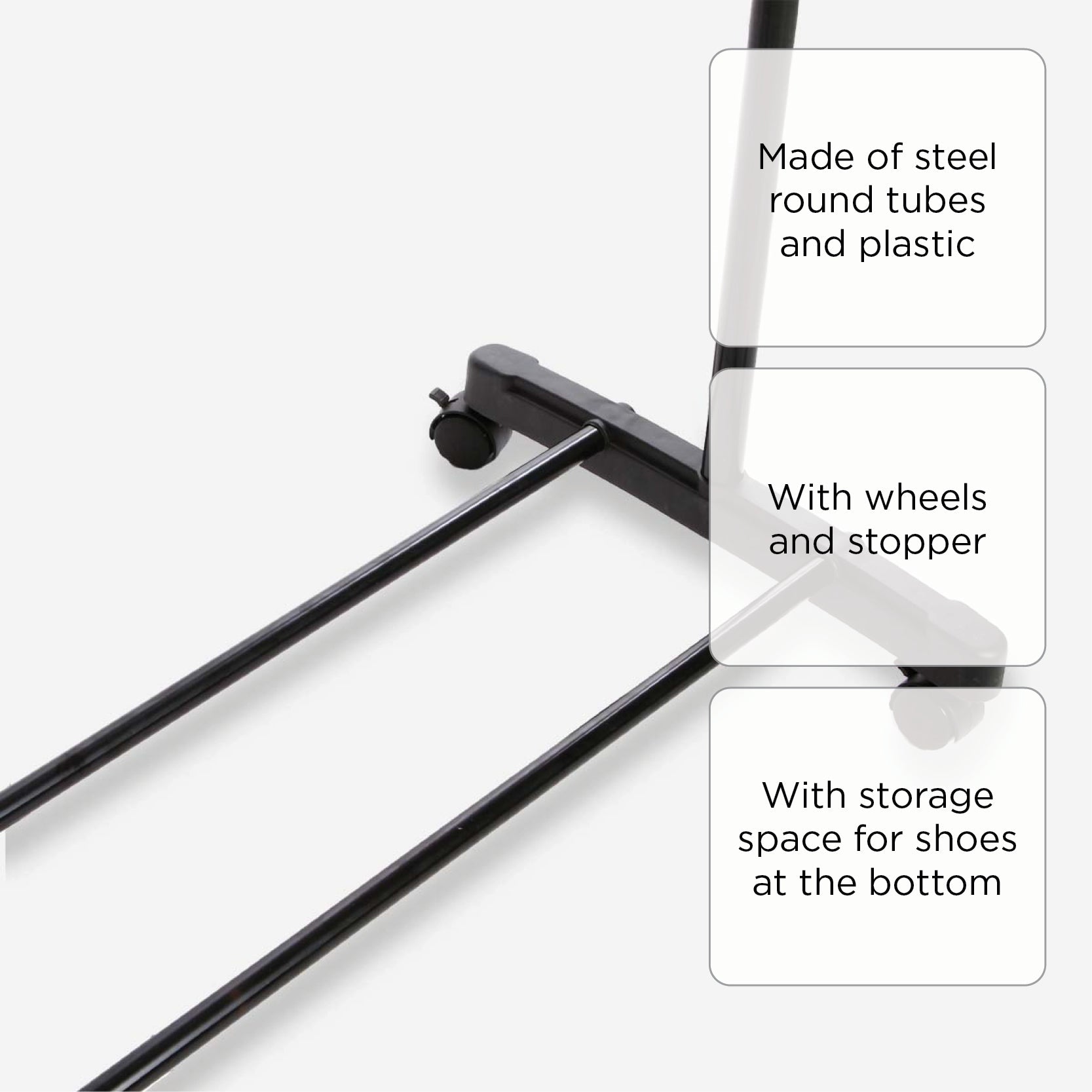 Hosh Single Garment and Shoe Rack