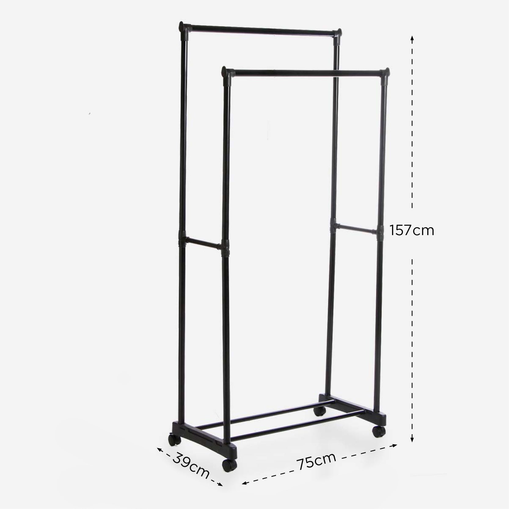 Hosh Double Garment and Shoe Rack