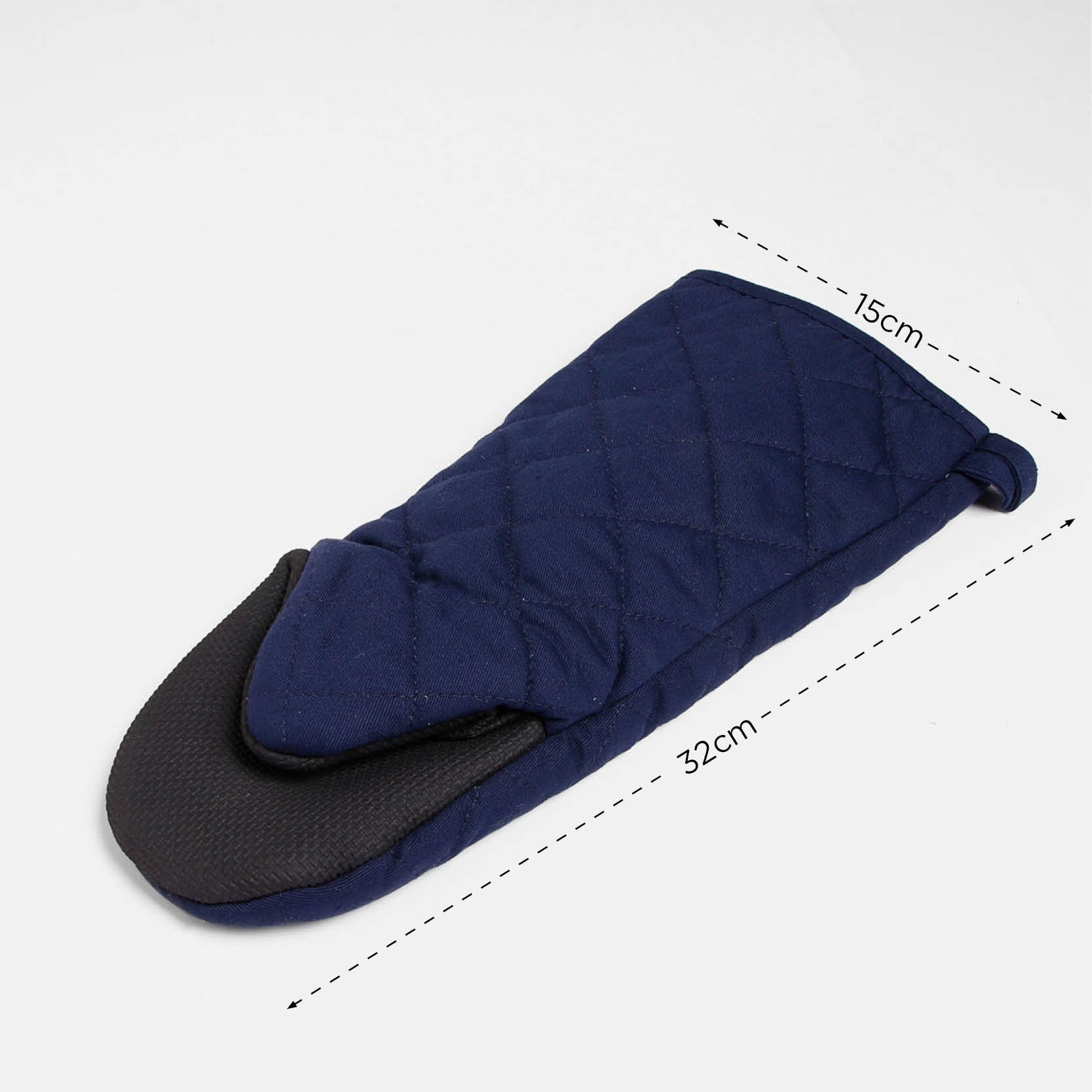 Hosh Quilted Oven Mitten - Navy Blue