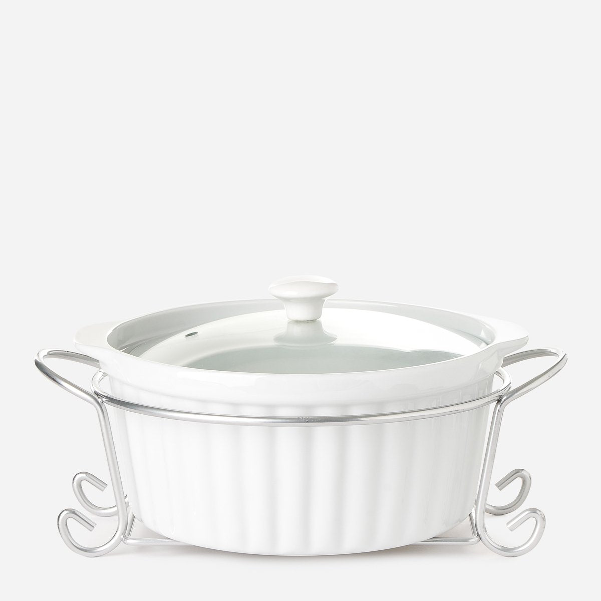 Hosh Gresham Ceramic Casserole and Silver Plated Rack - 1.5L